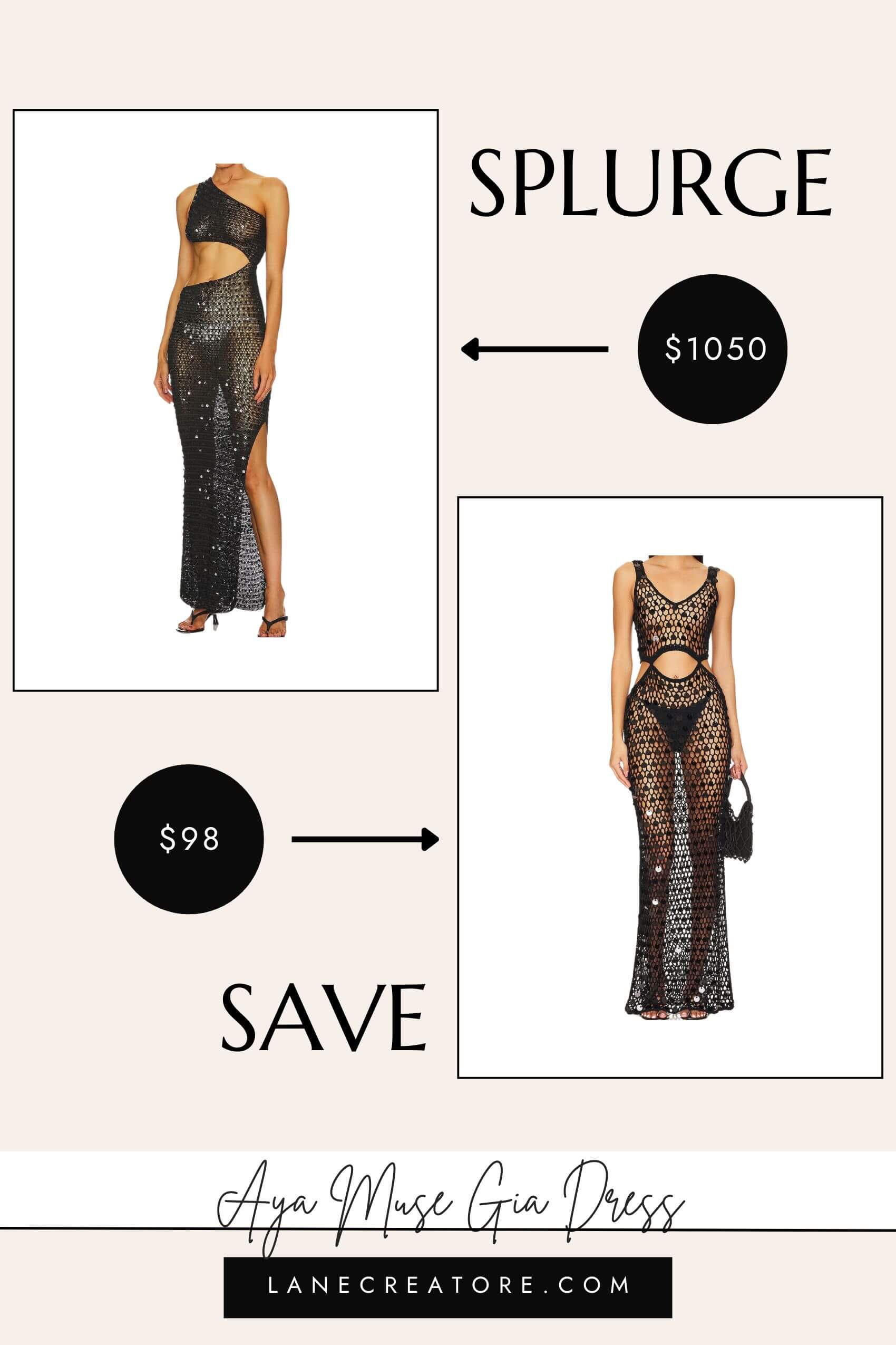 aya muse sequin dress dupe