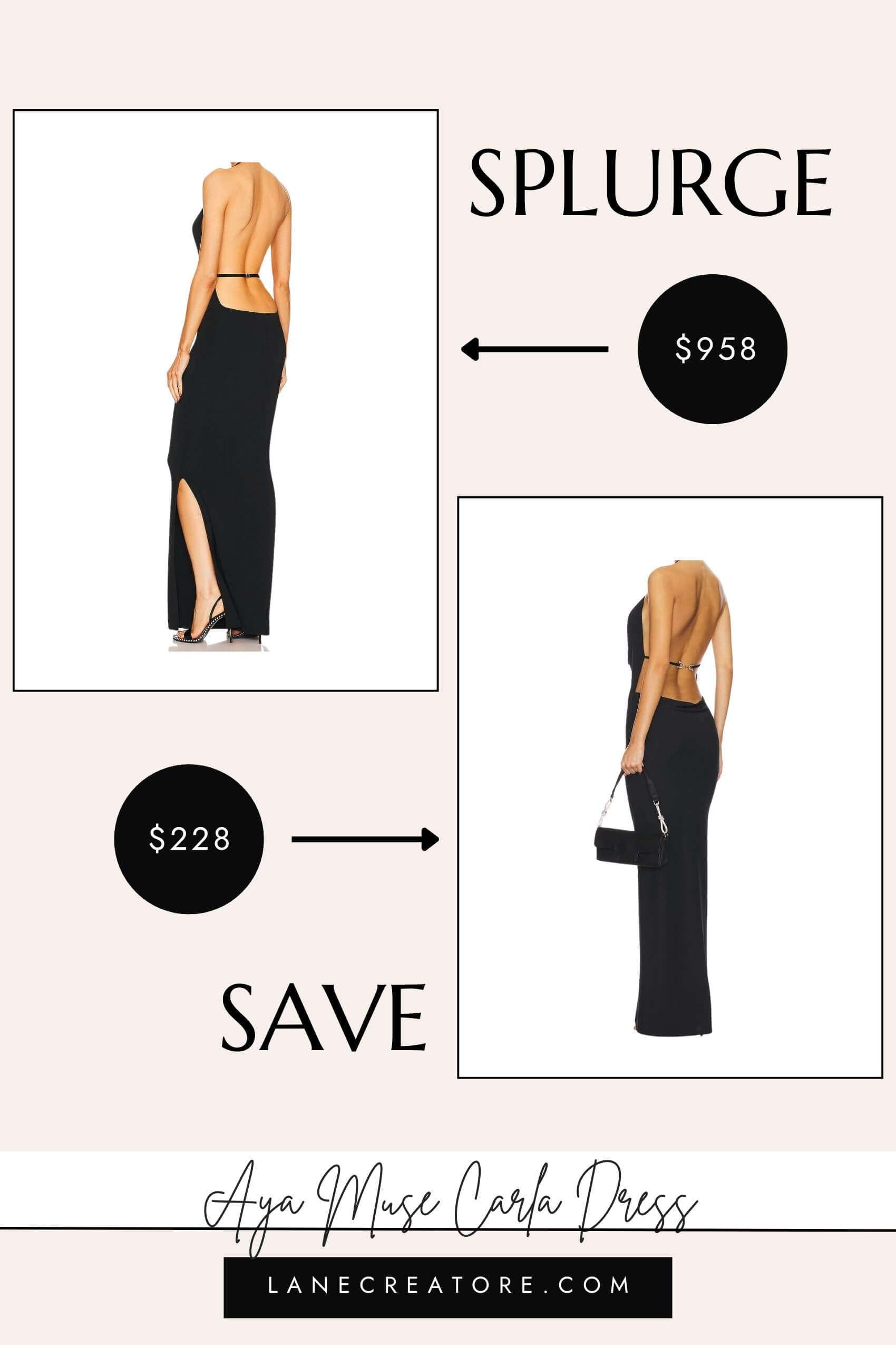 aya muse carla dress dupe