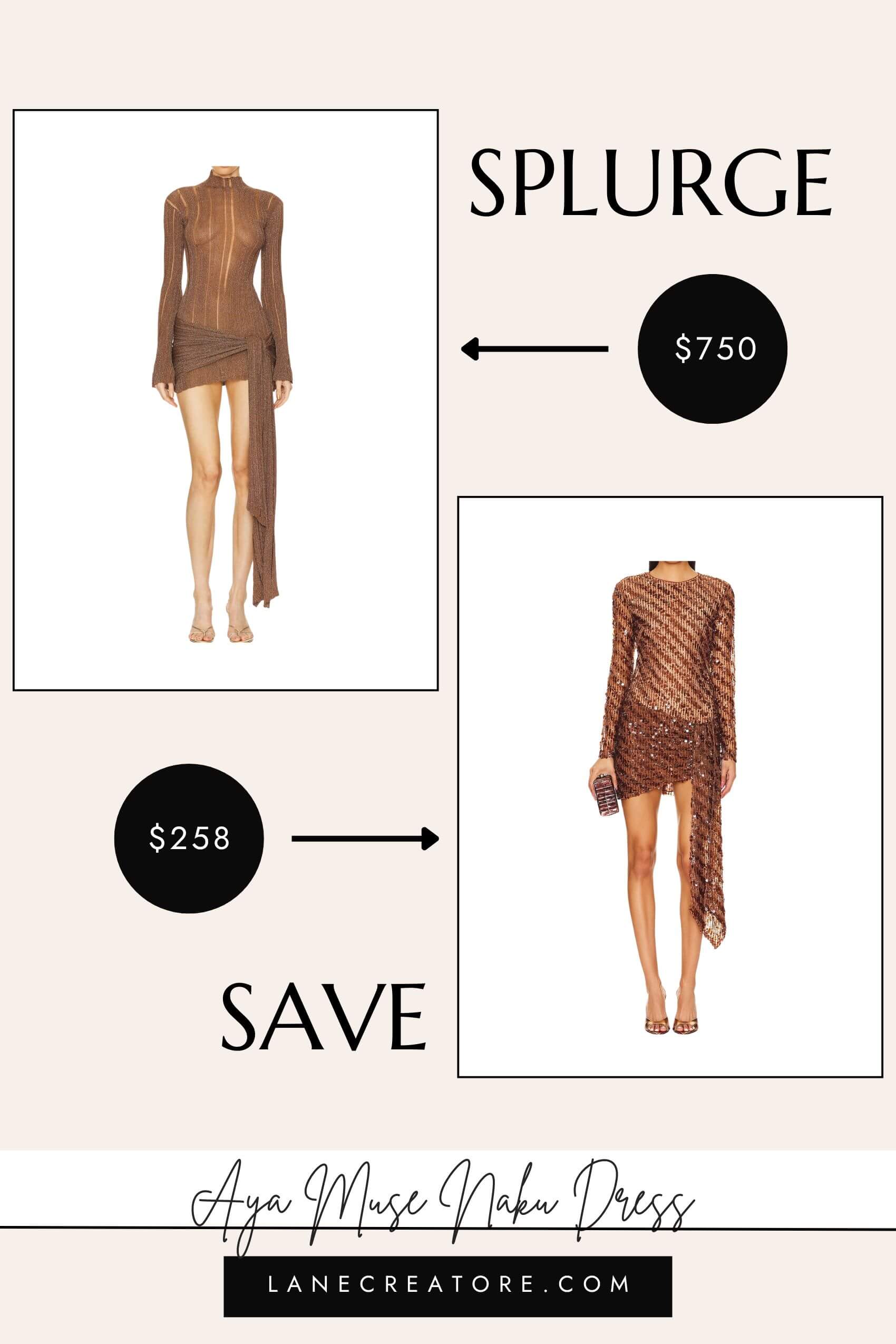 aya muse naku dress dupe