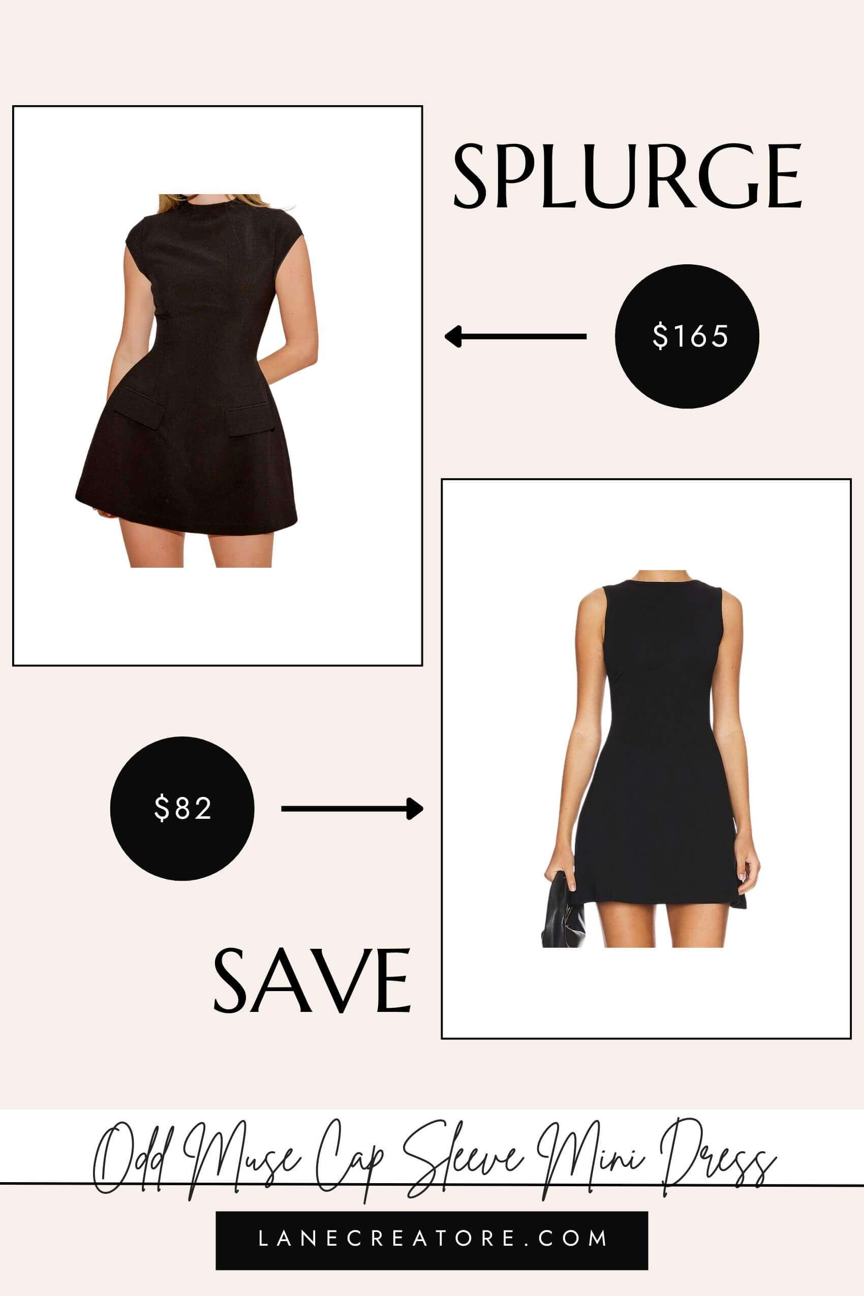 odd muse cap sleeve mini dress dupe