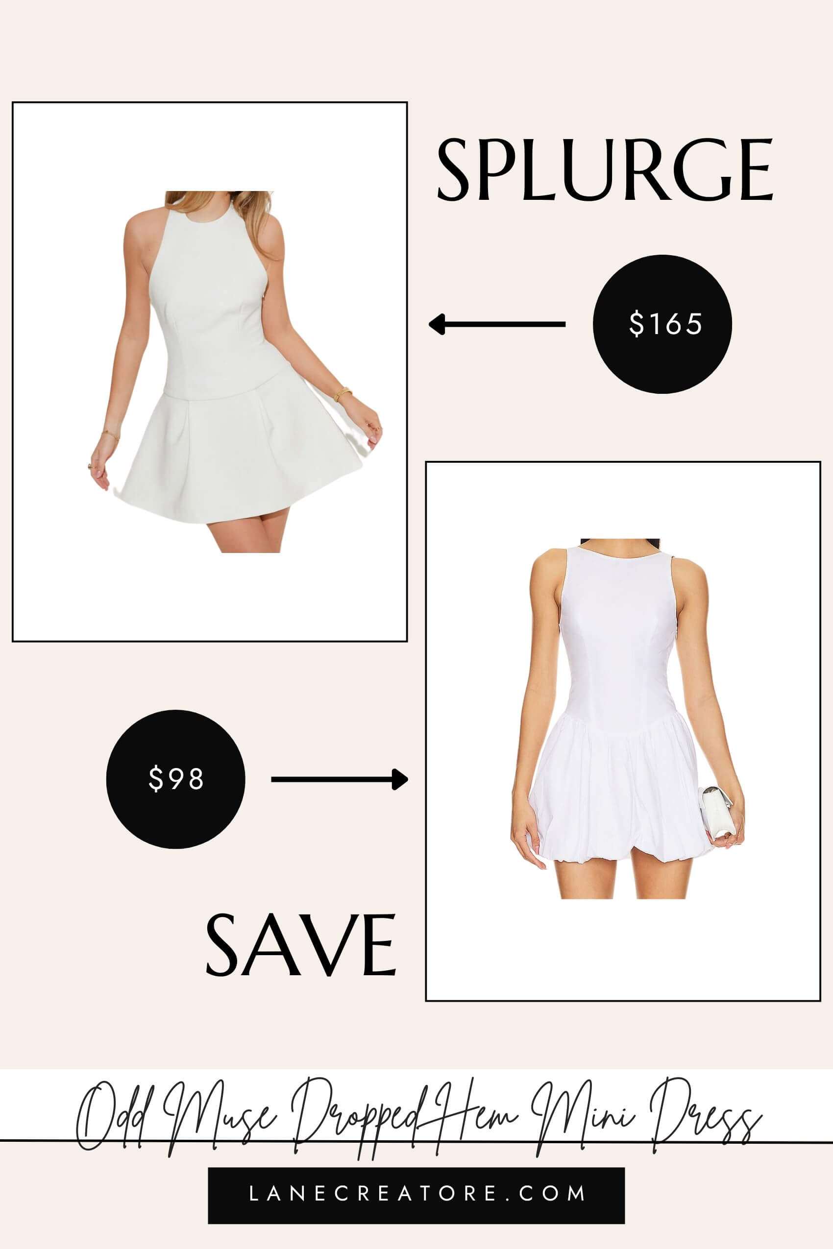 odd muse high neck mini dress dupe