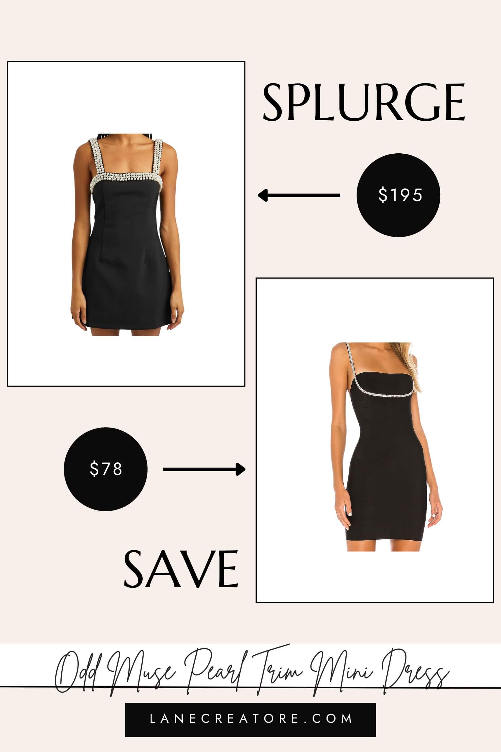 odd muse pearl dress dupe