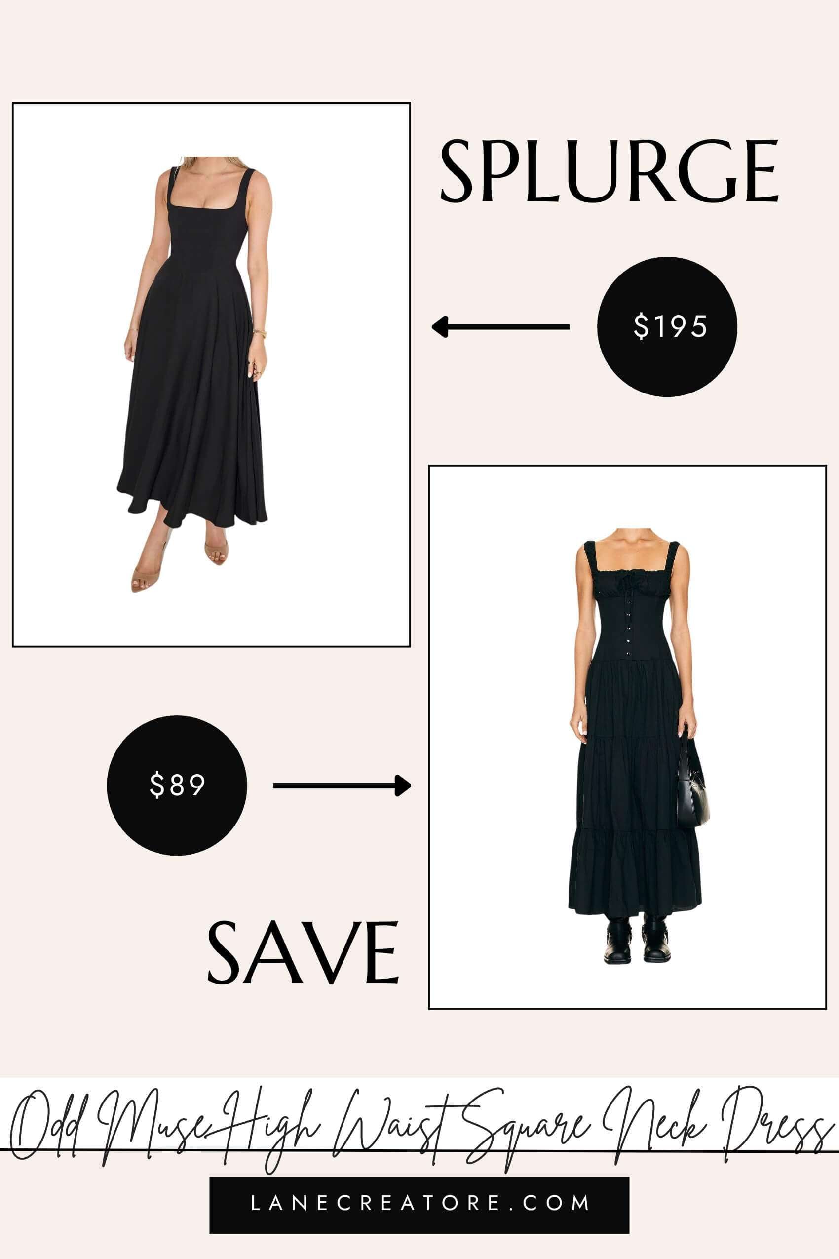 odd muse black maxi dress dupe