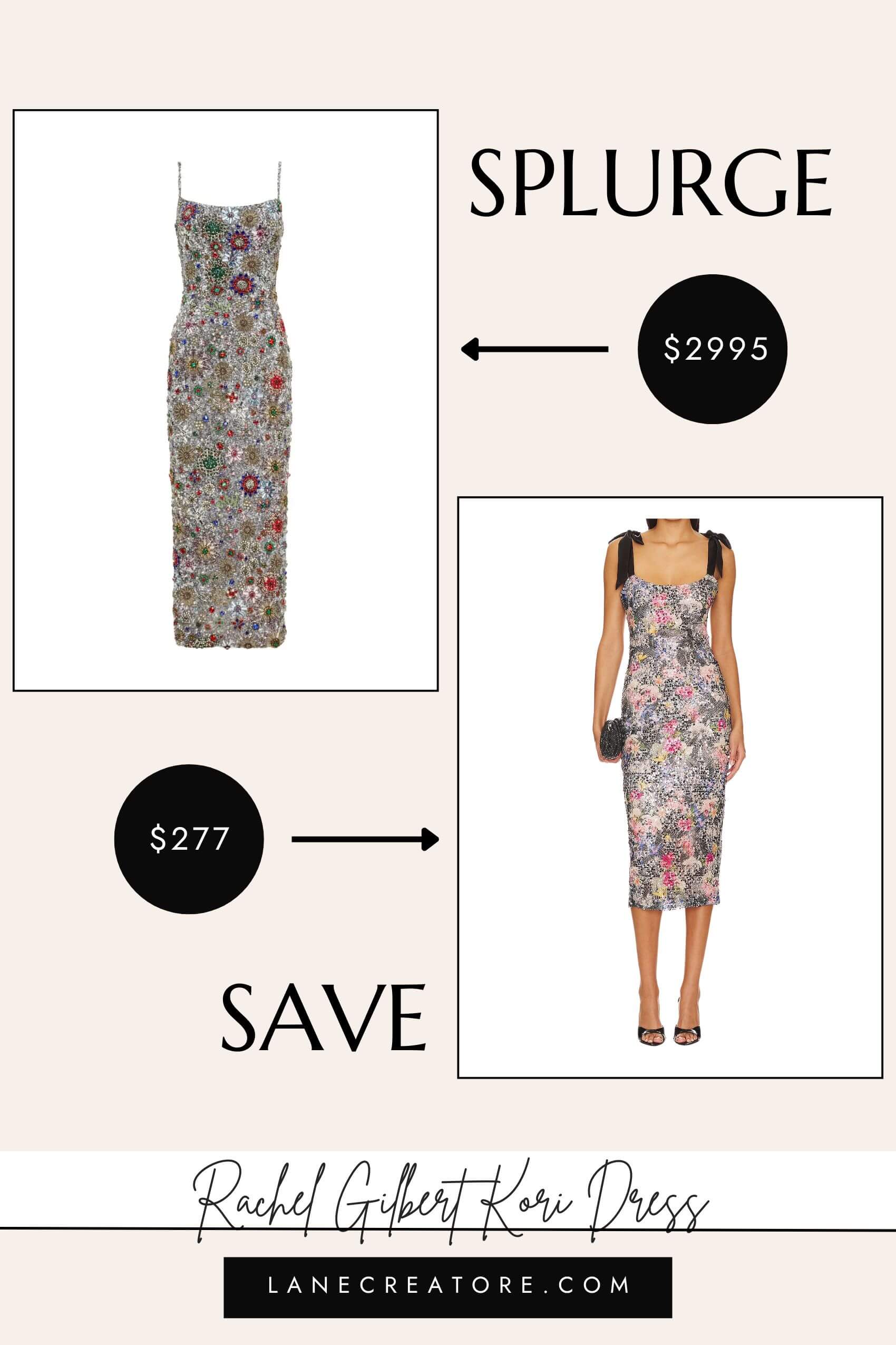 rachel gilbert sequin dress dupe