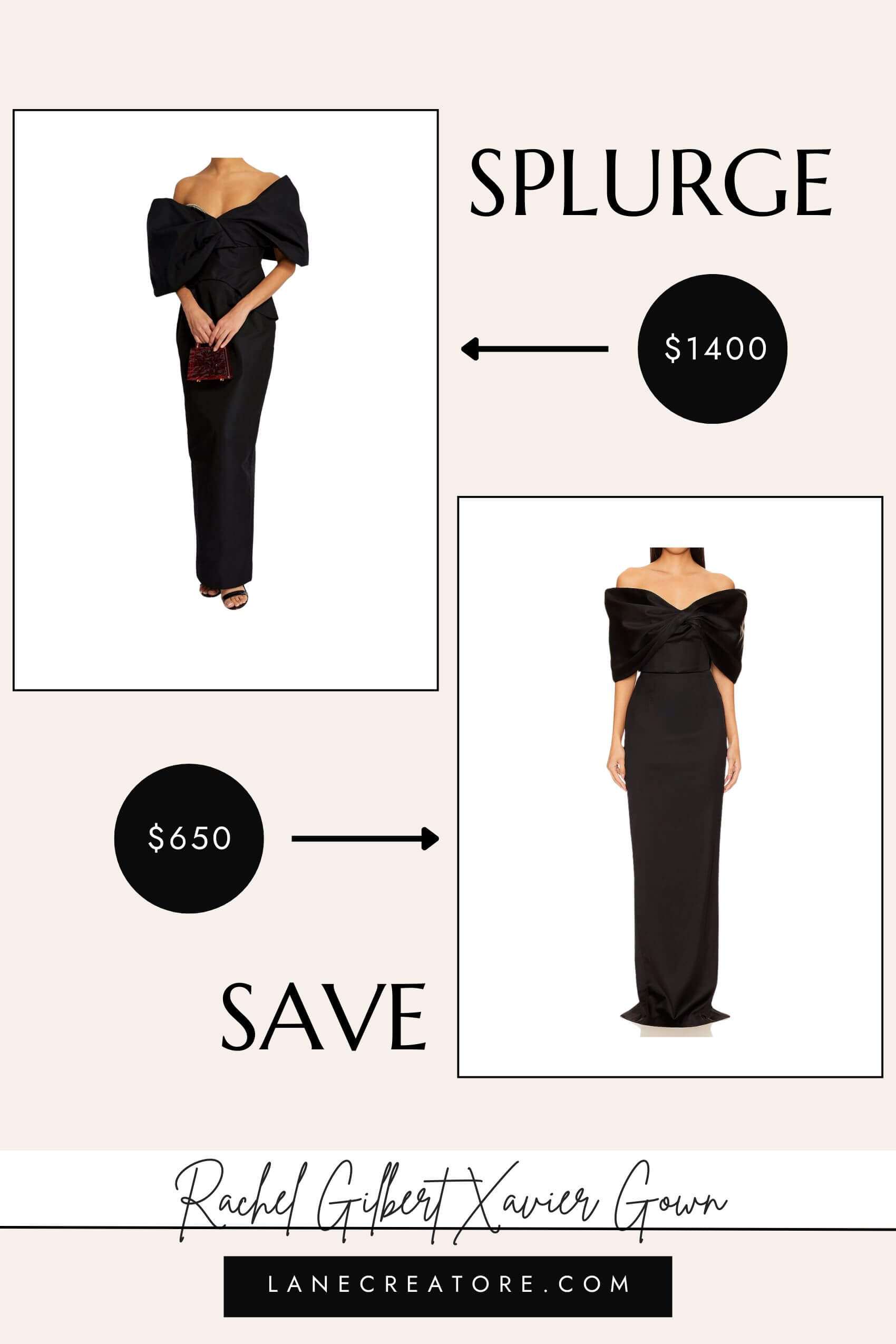 rachel gilbert xavier gown dupe