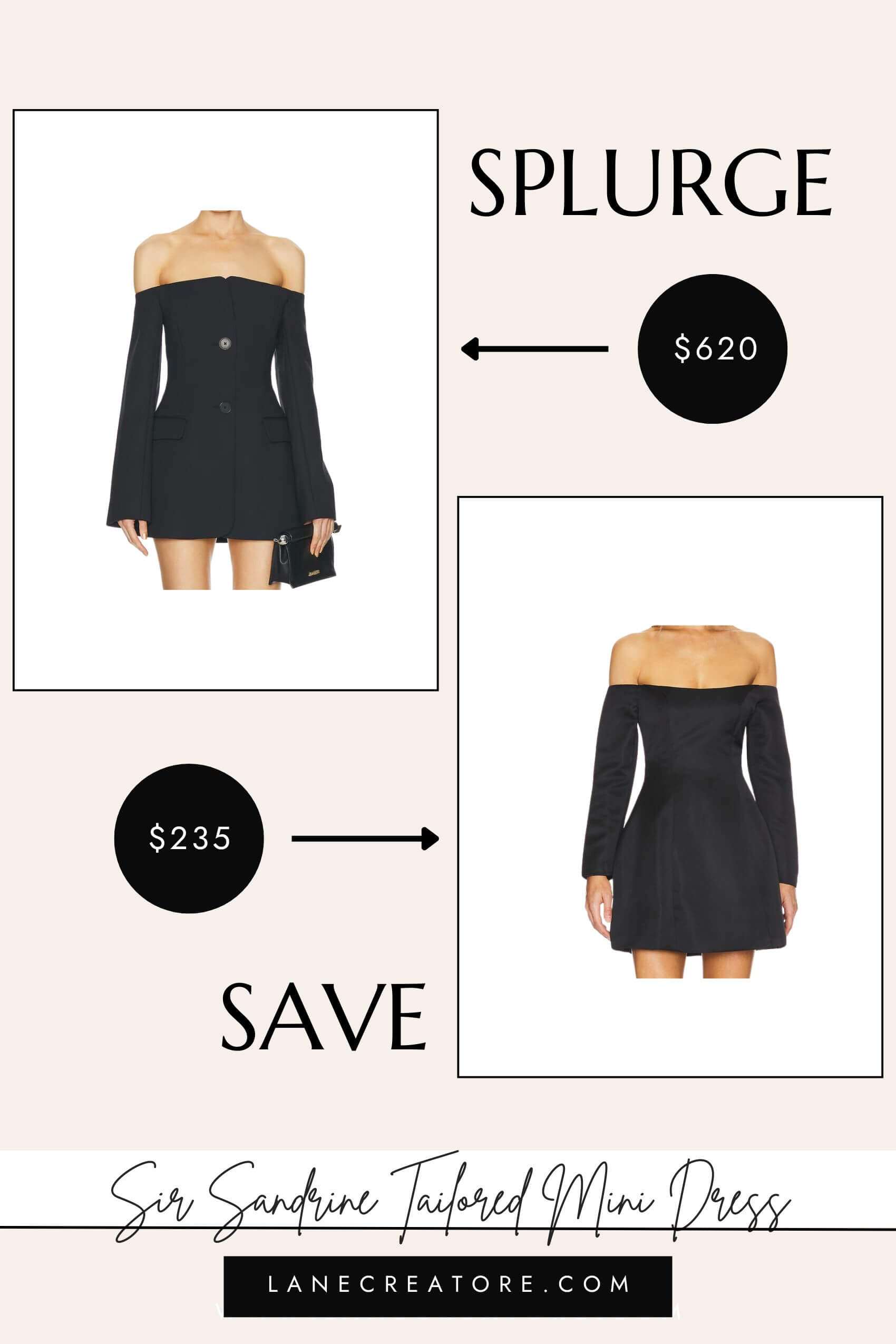 sir the label mini dress dupe