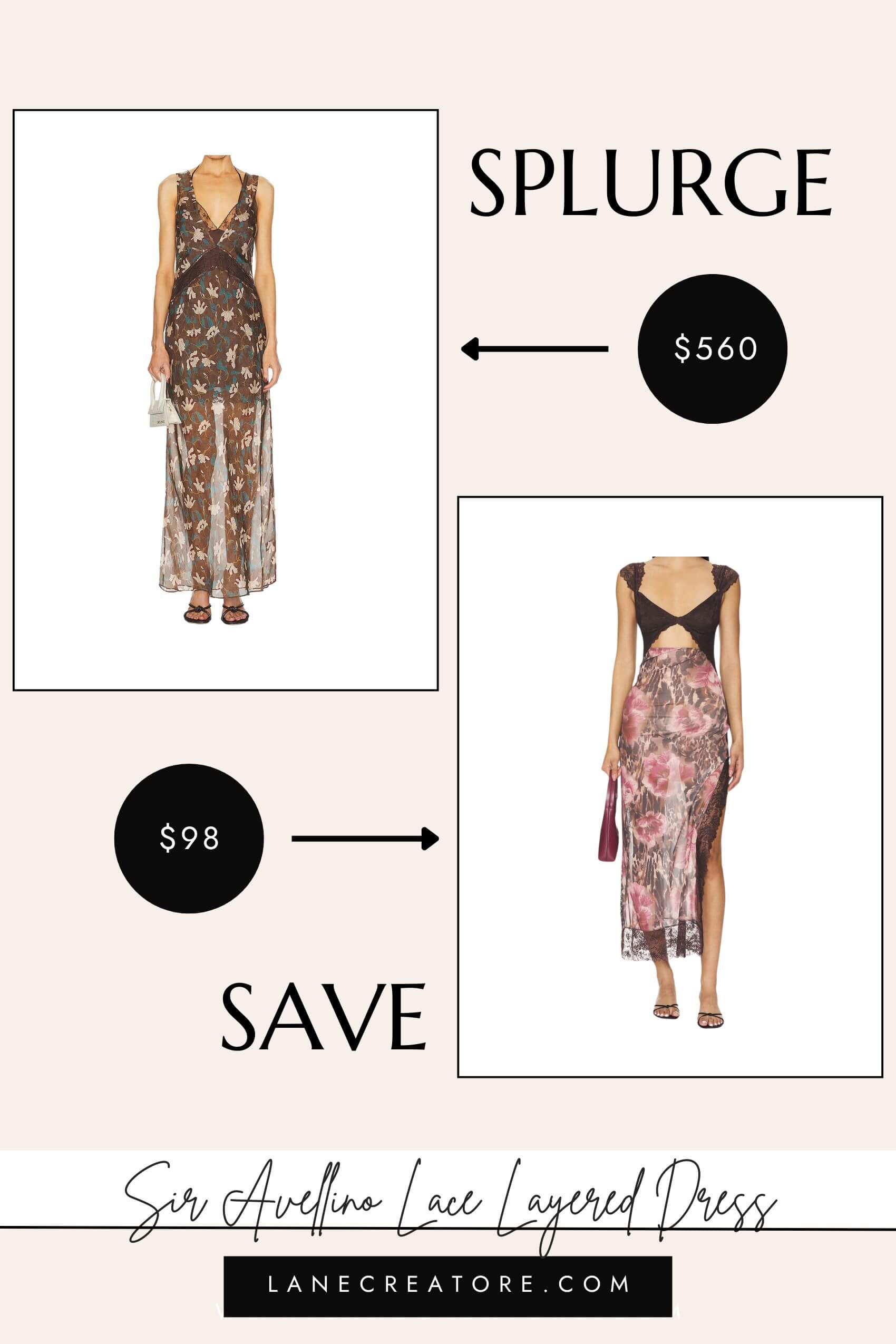 sir brown lace dress dupe