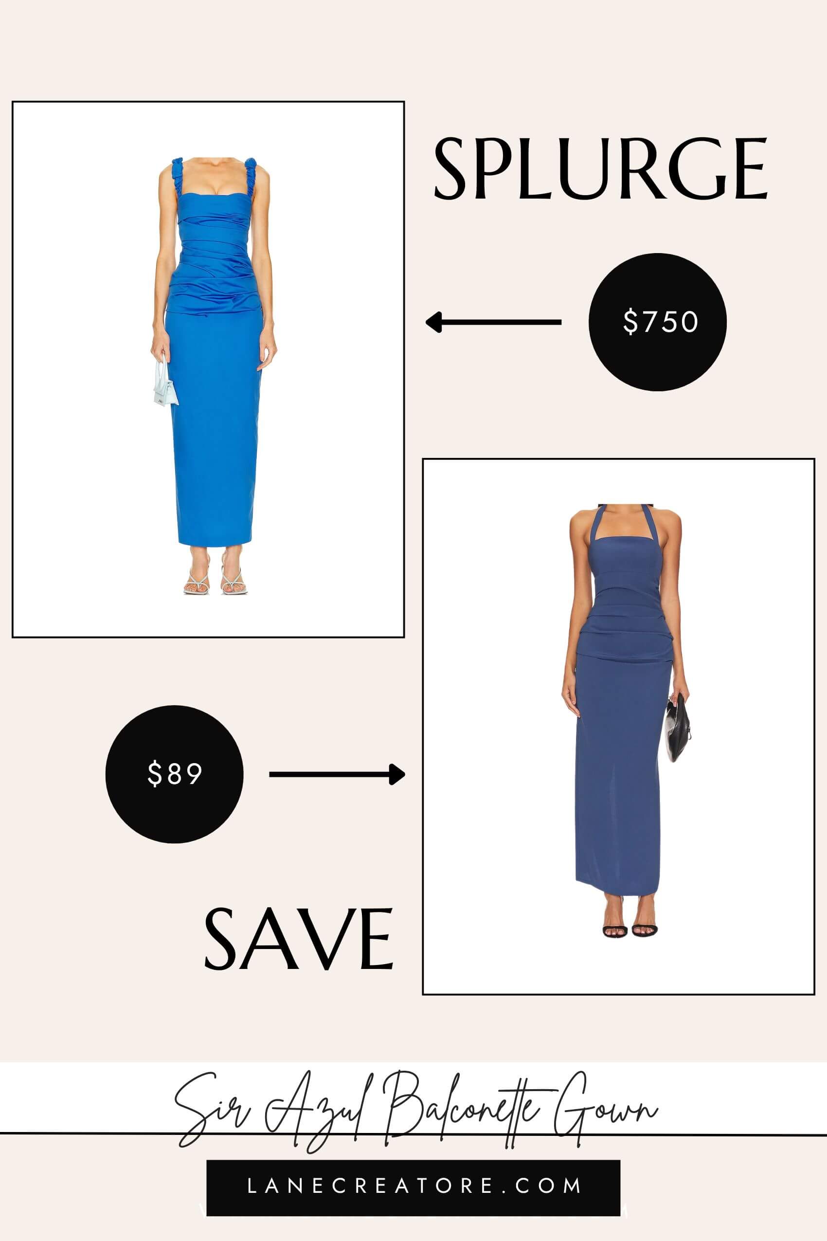 sir the label azul blue dress dupe