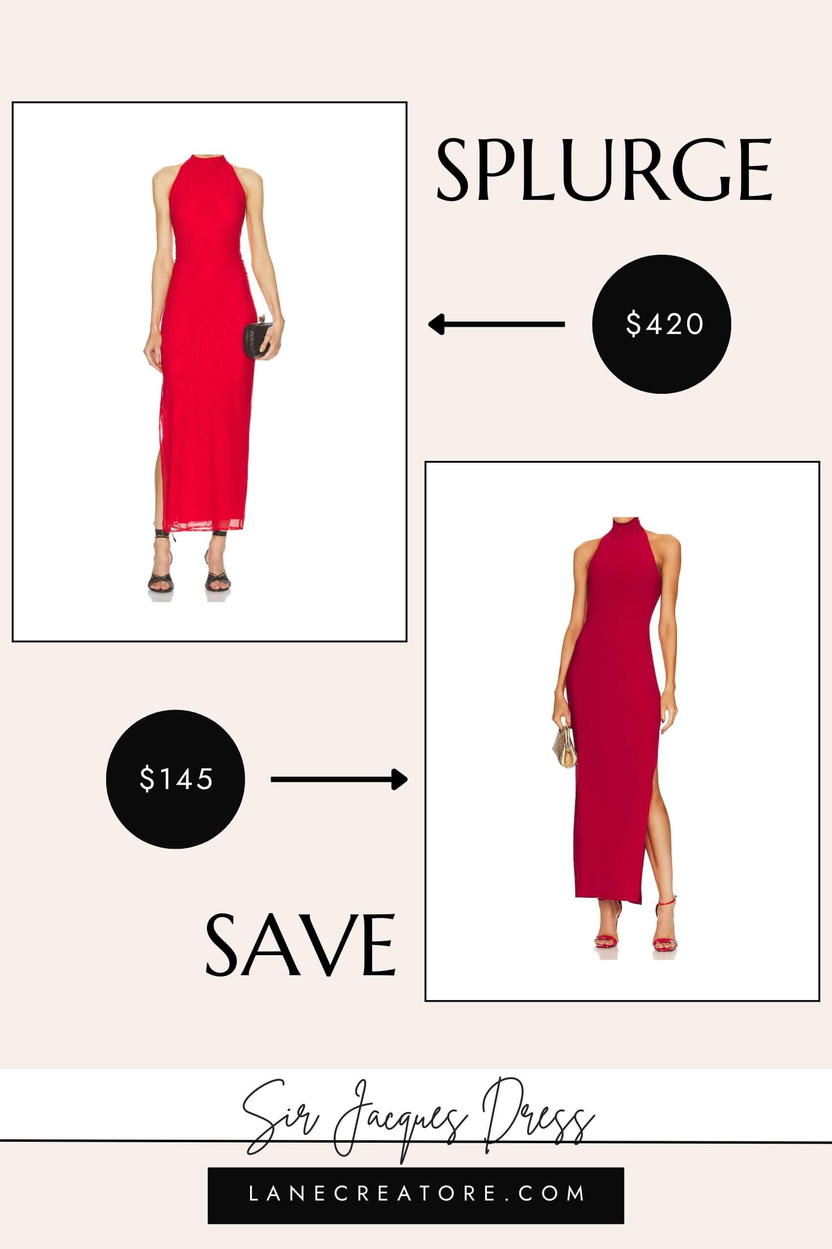 sir the label red dress dupe