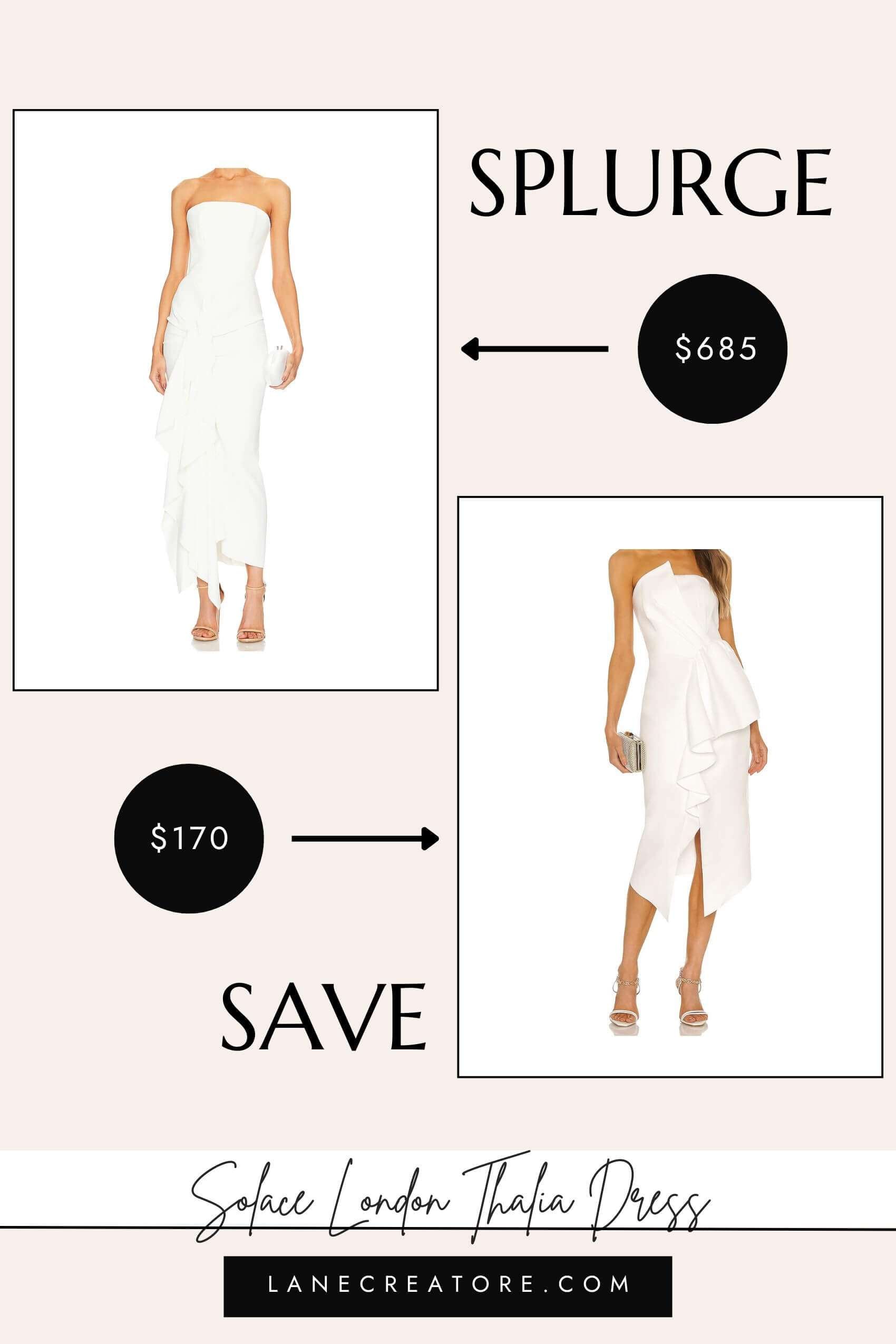 solace london white midi dress dupe