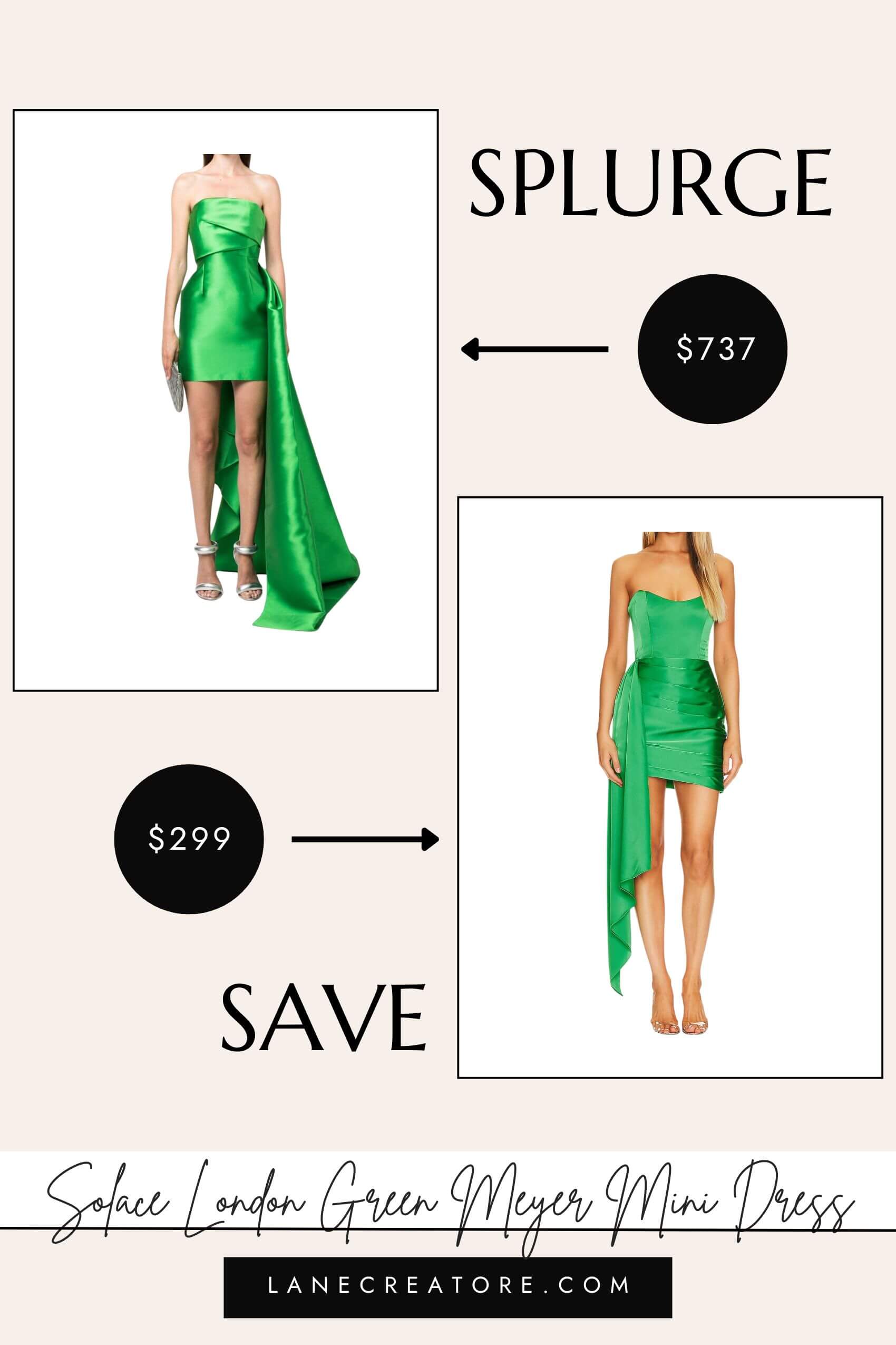 solace london green dress dupe