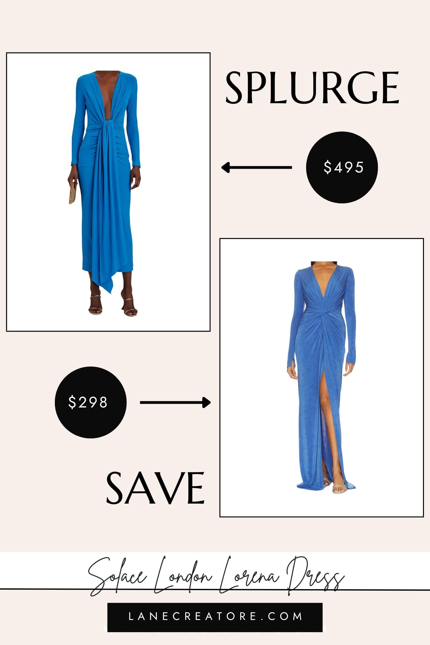 solace london blue dress dupe
