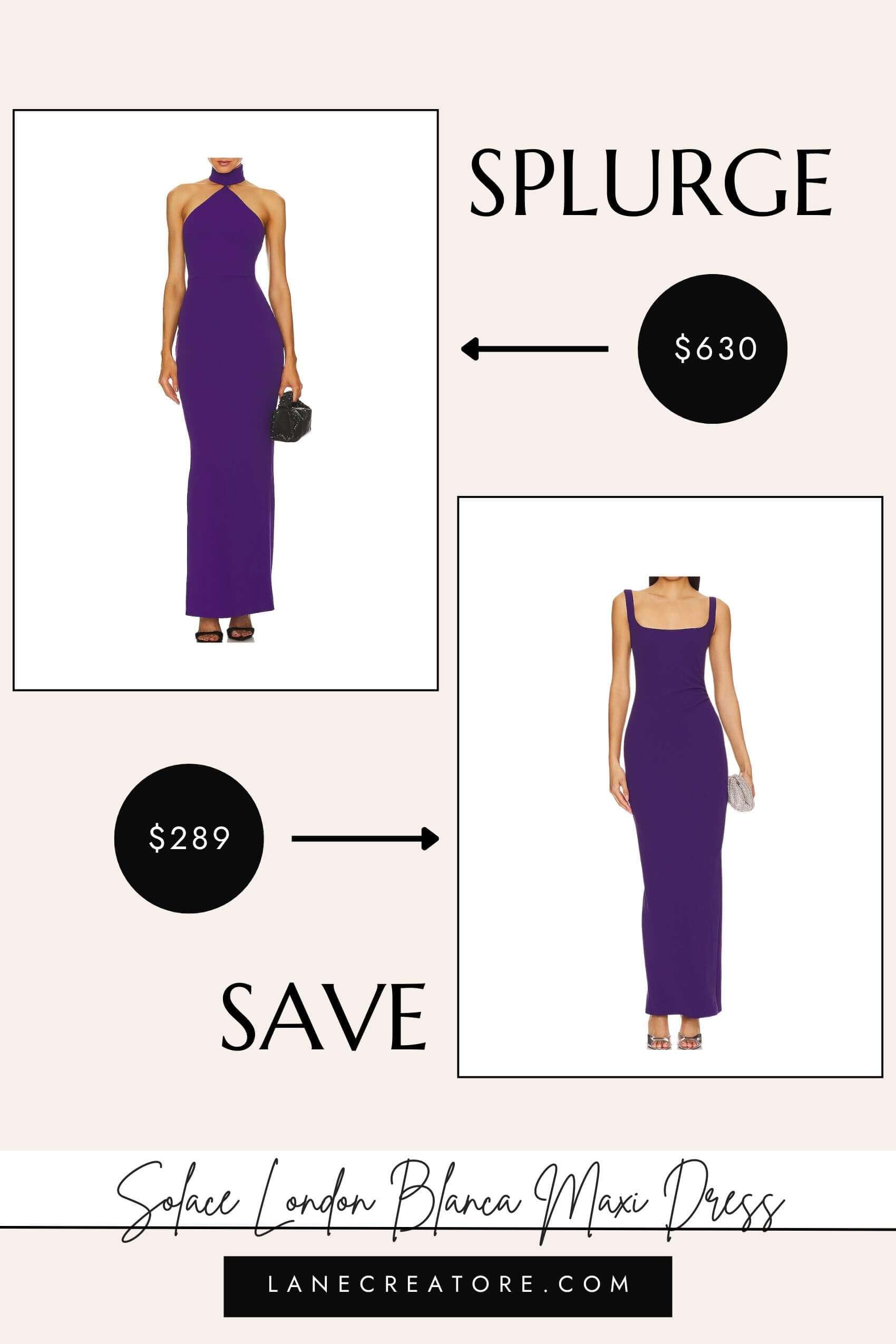 solace london purple dress dupe
