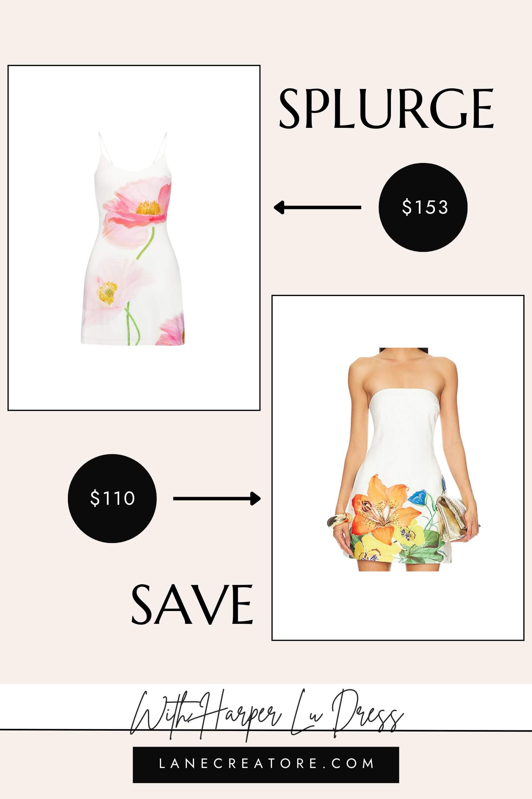 with harper lu floral mini dress dupe