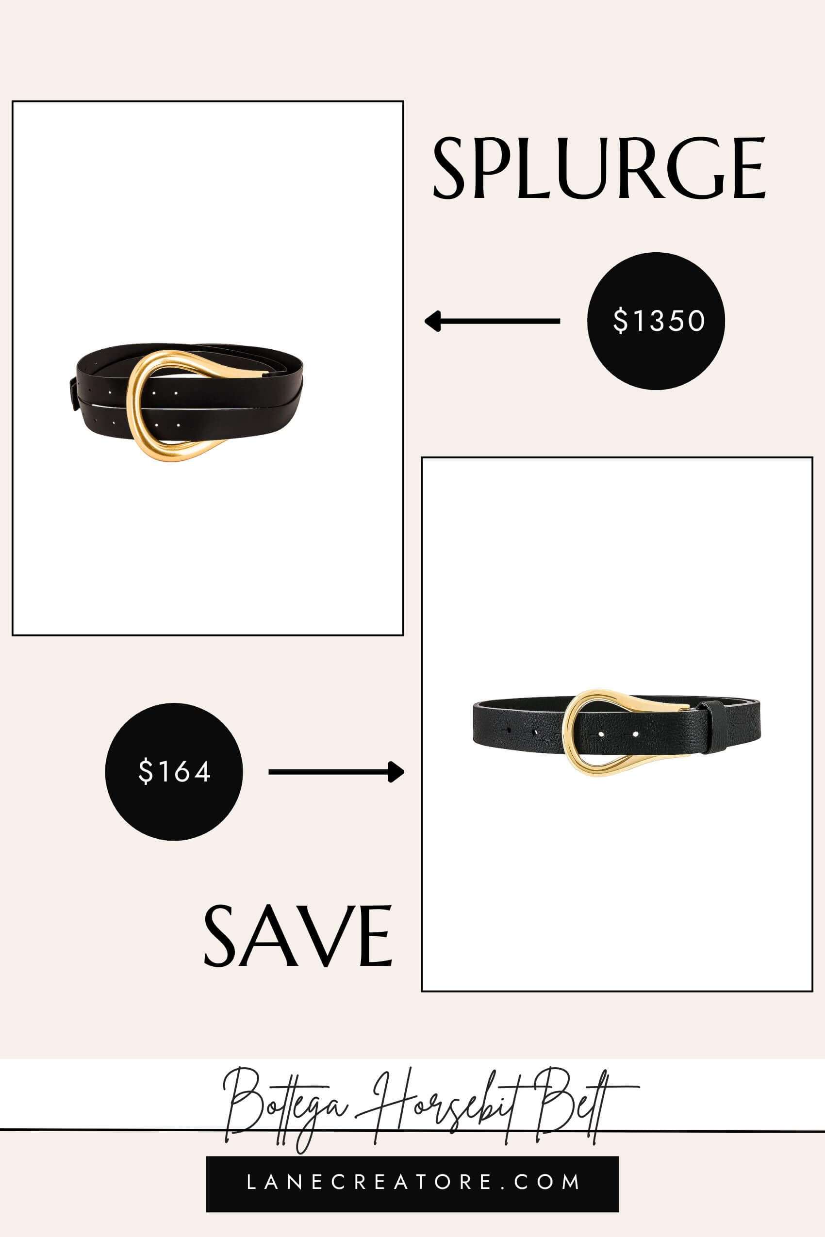 bottega veneta double strap belt dupe