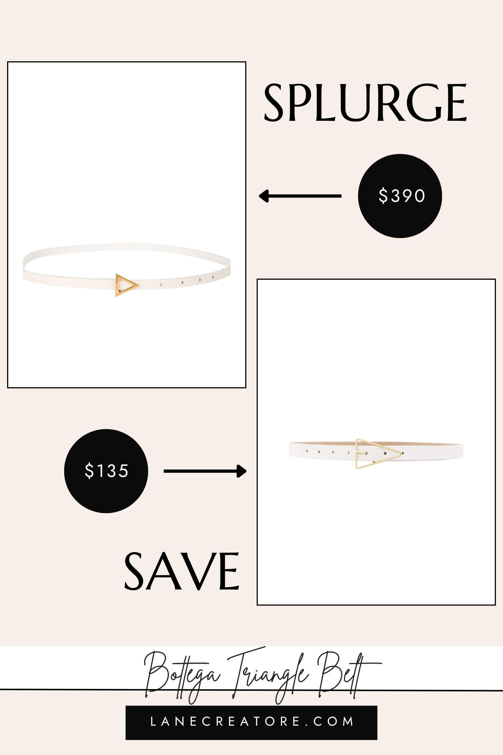 bottega veneta triangle belt dupe