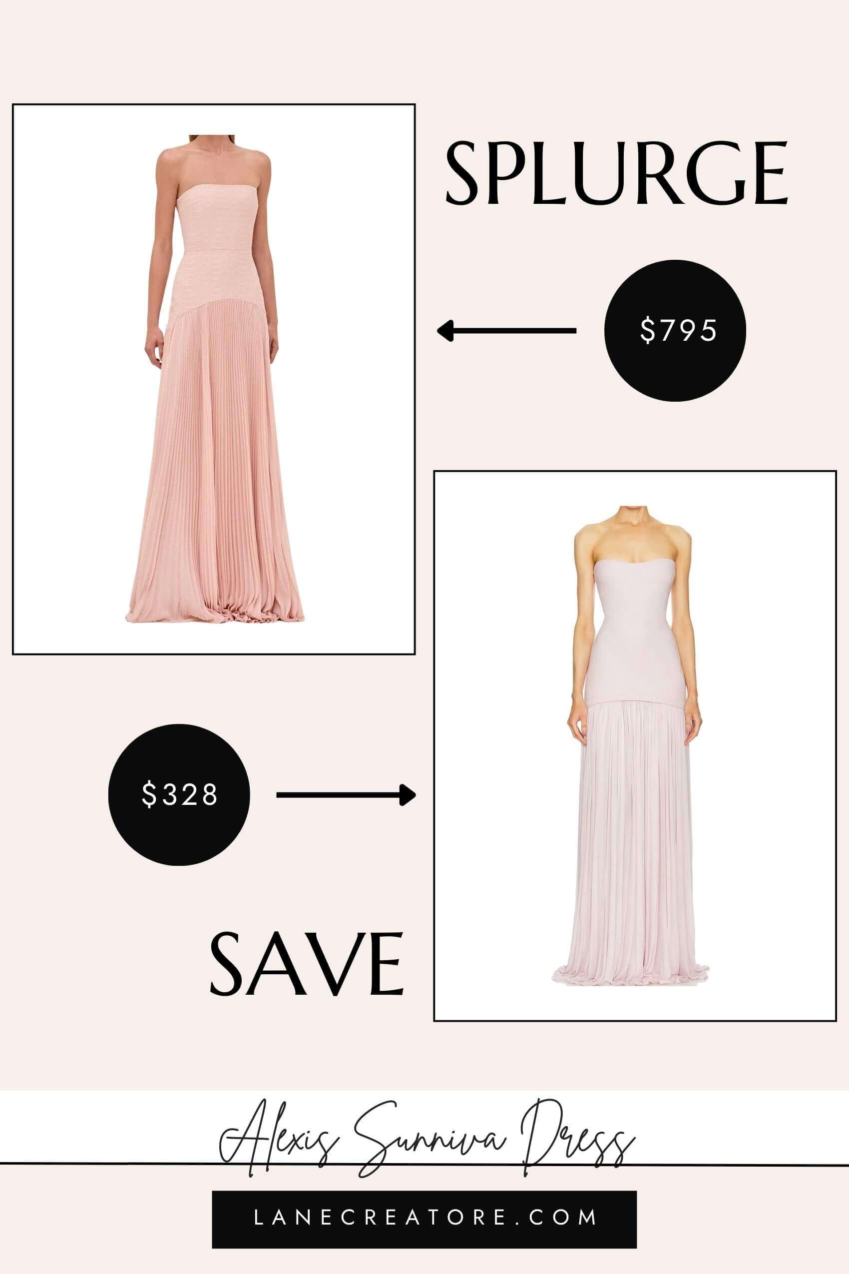 alexis sunniva dress dupe pink