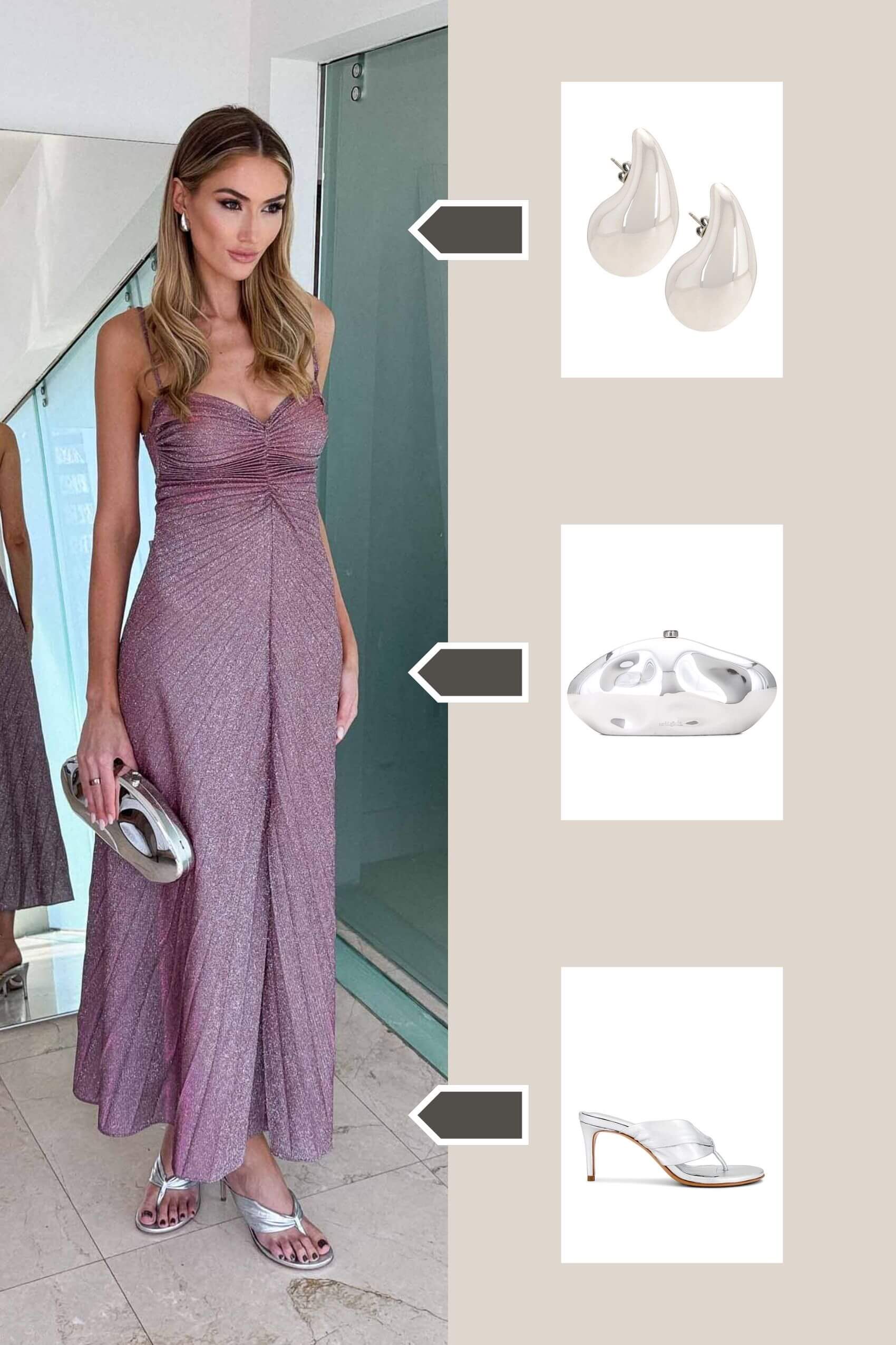 Styling the Georgia Hardinge Relic Dress with silver accessories.