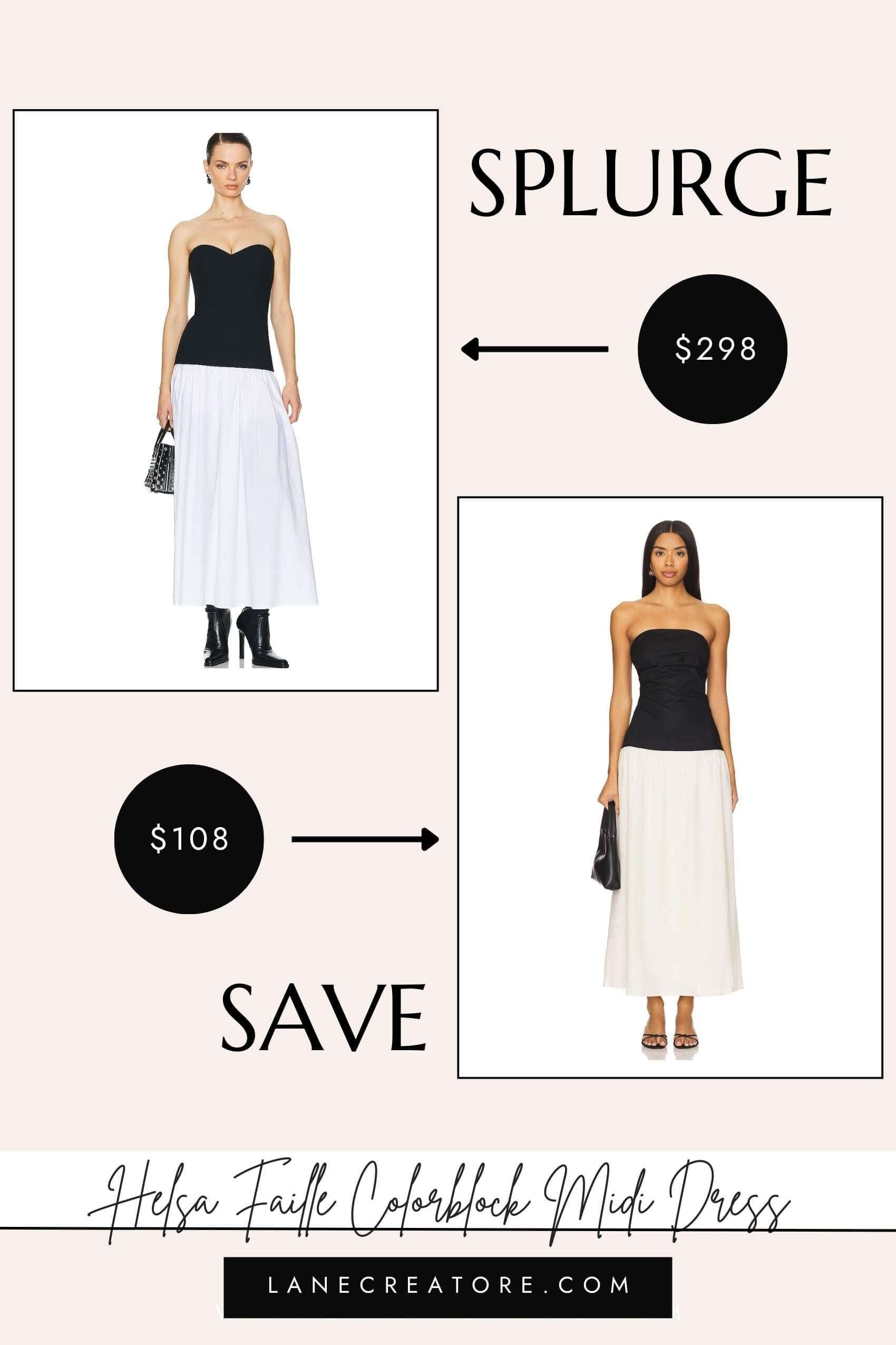 helsa drop waist dress dupe