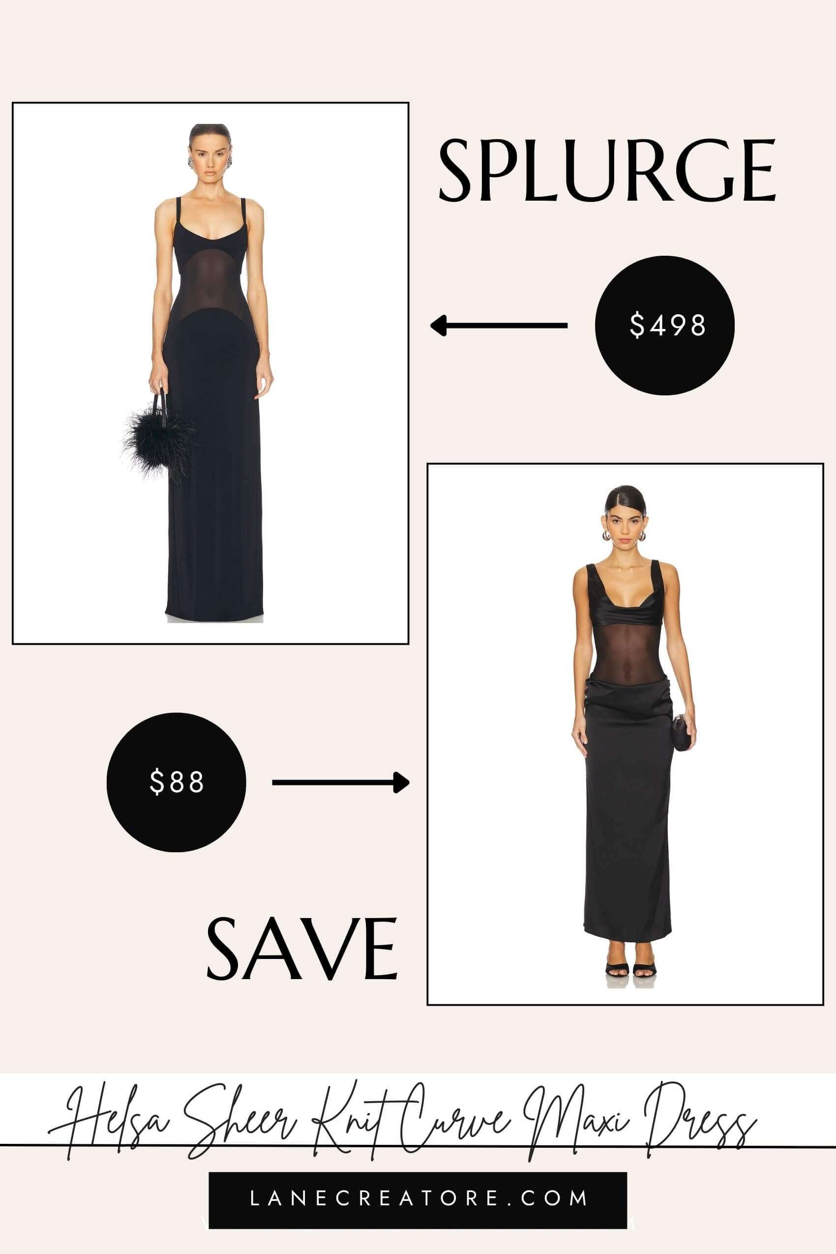 helsa sheer maxi dress dupe