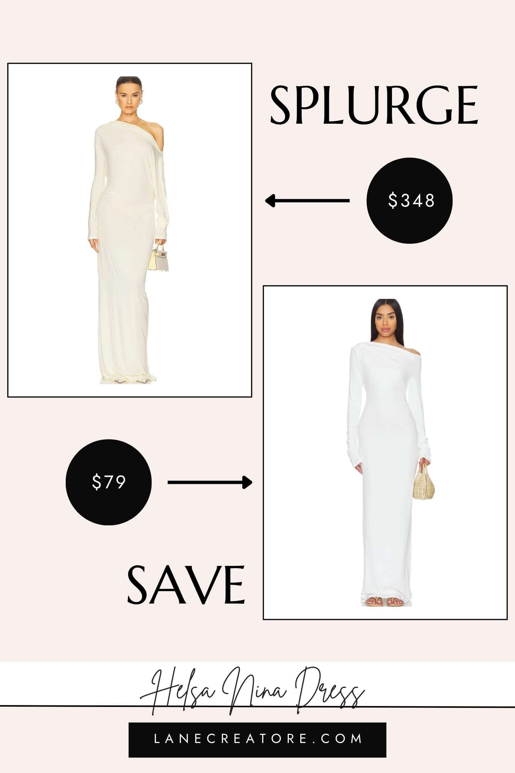 white helsa nina dress dupe