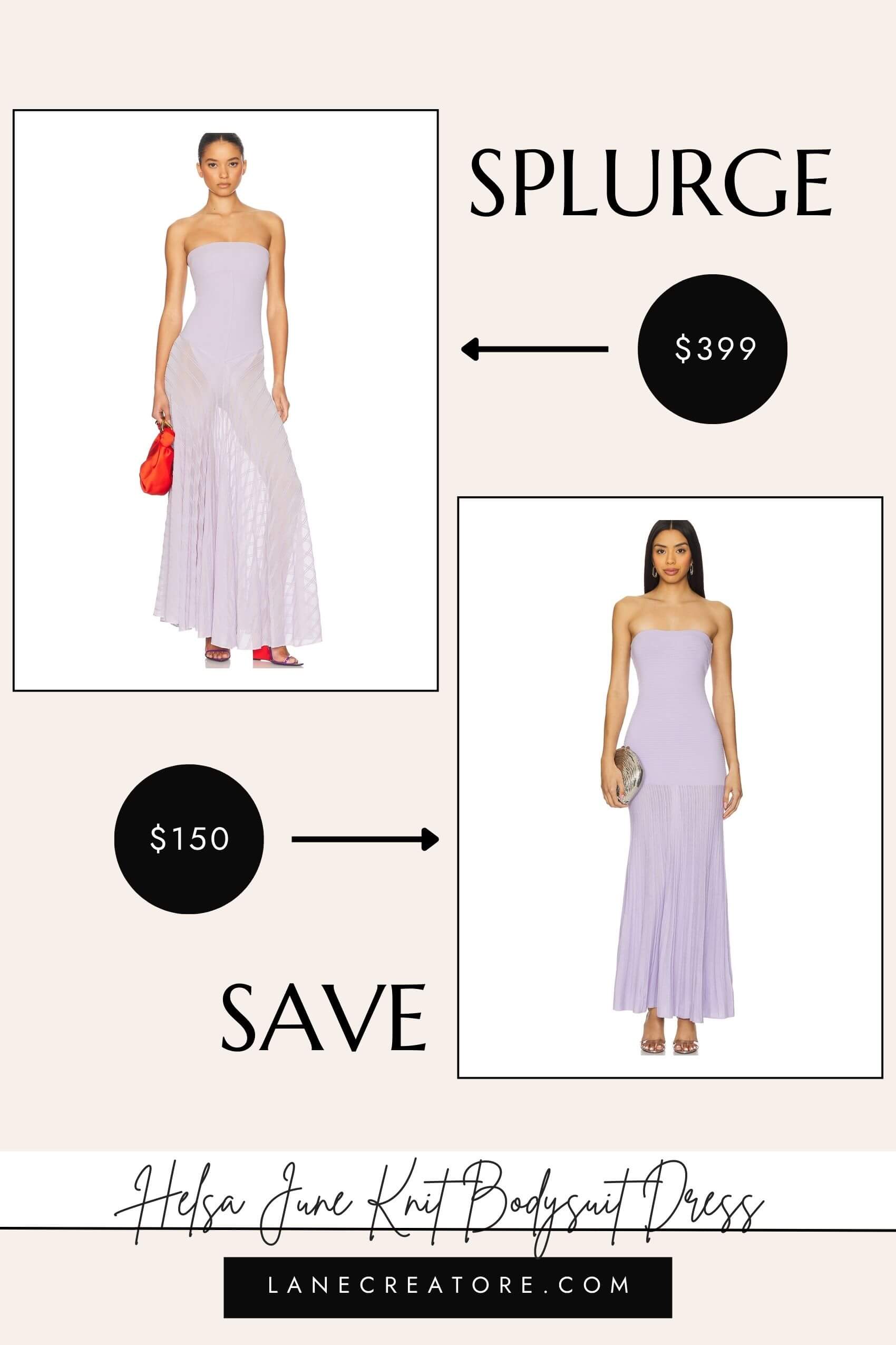 helsa purple dress dupe
