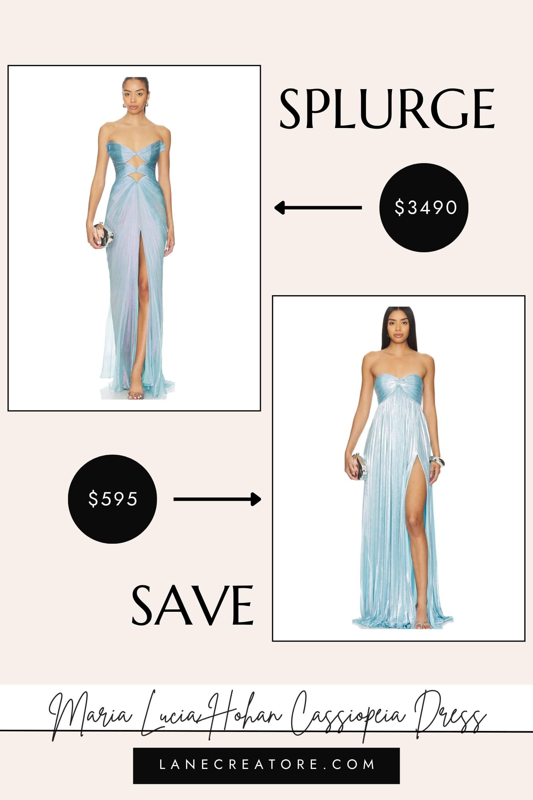 maria lucia hohan light blue dress dupe