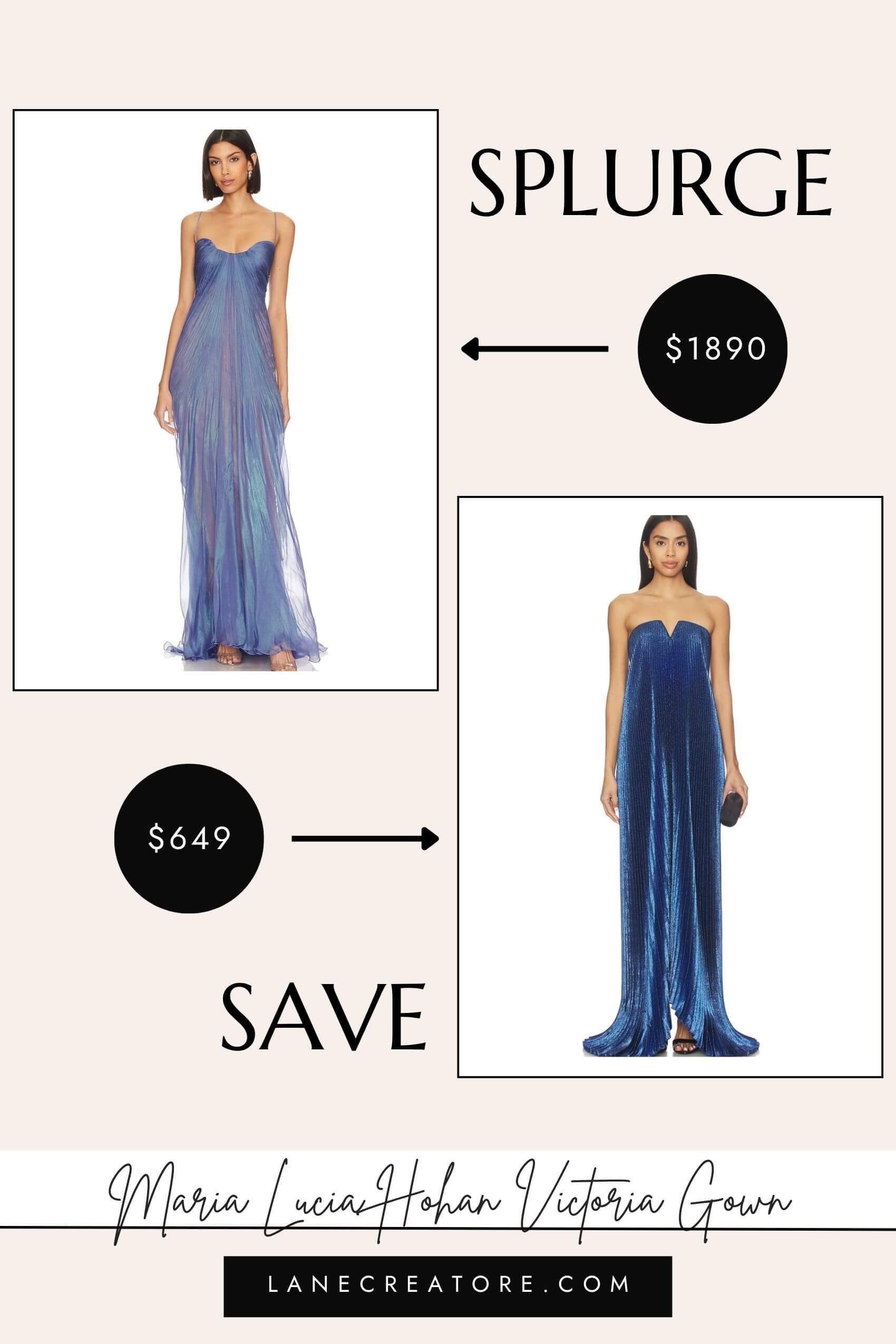 maria lucia hohan blue dress dupe