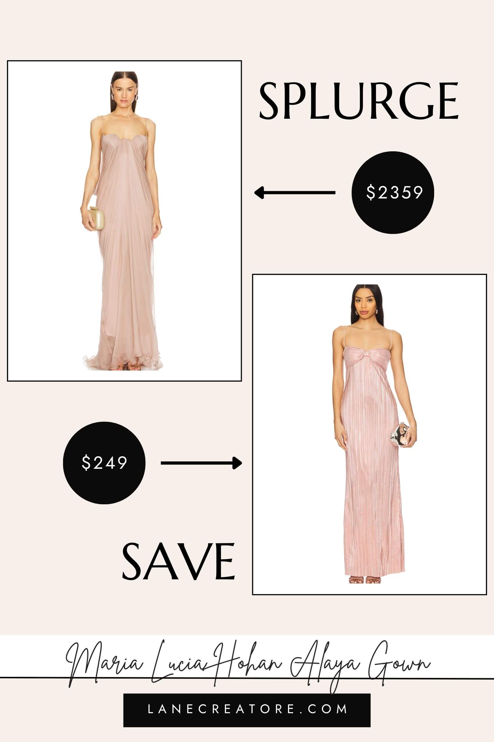 maria lucia hohan blush slip dress dupe