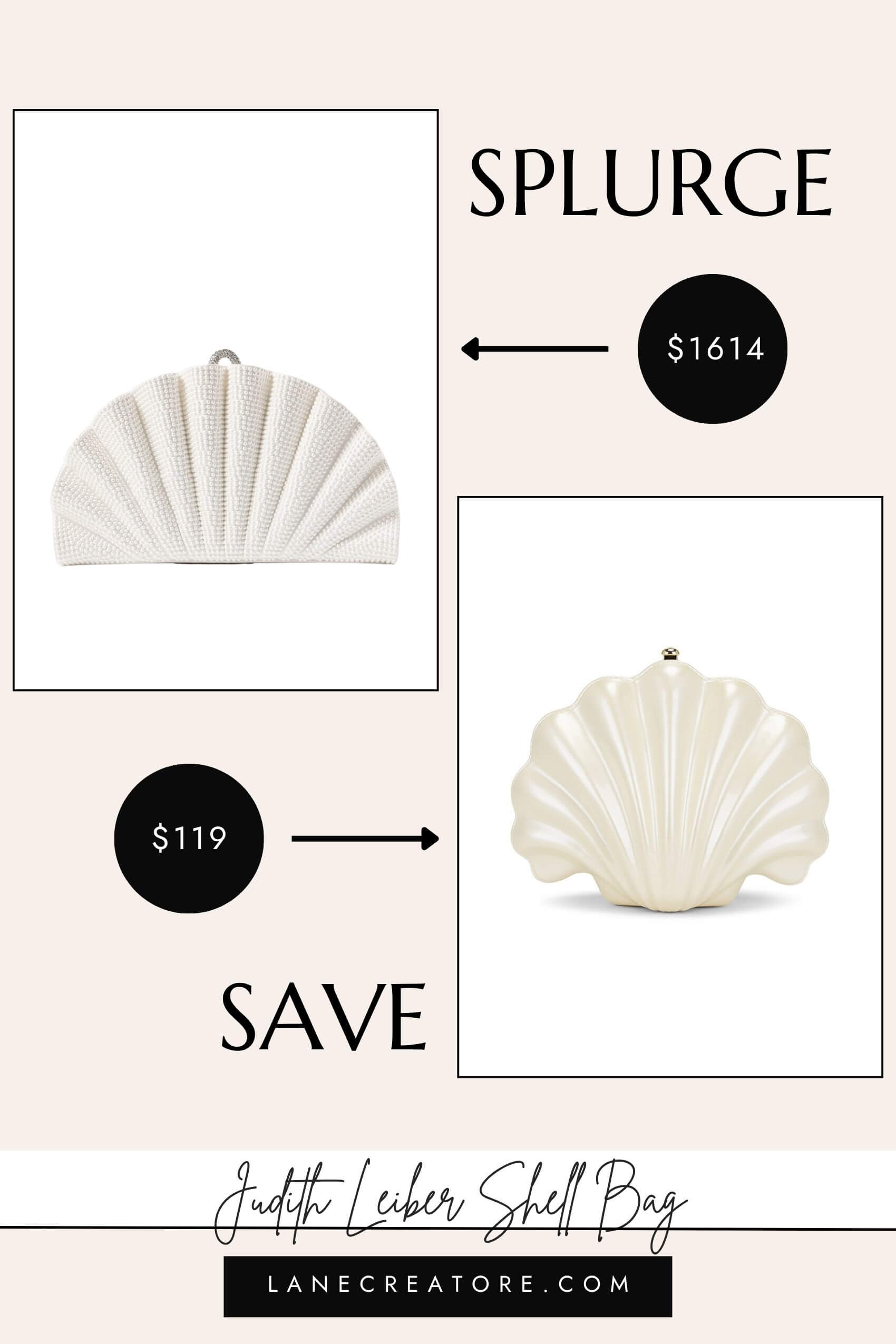 judith leiber shell bag dupe
