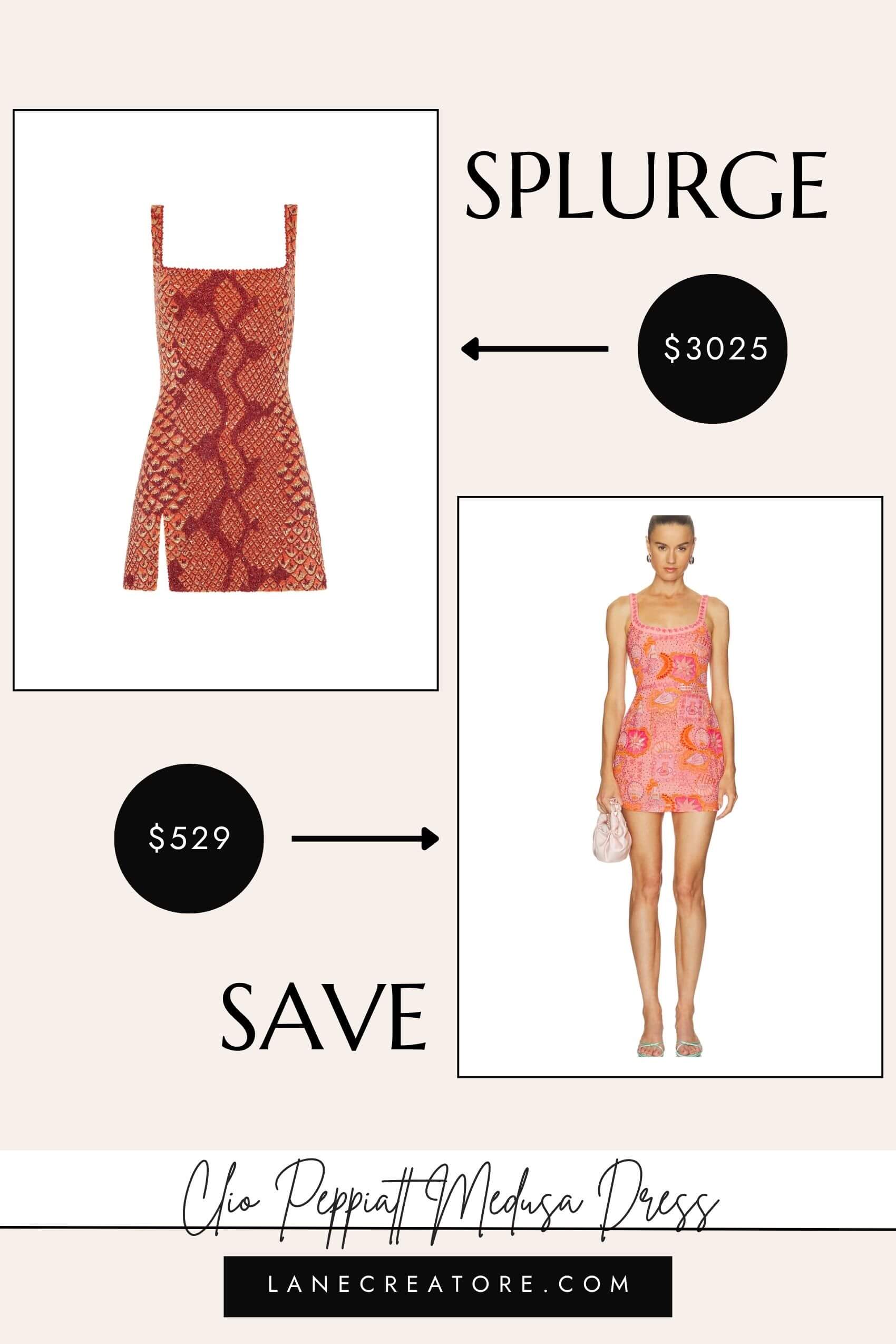 clio peppiat medusa dress dupe