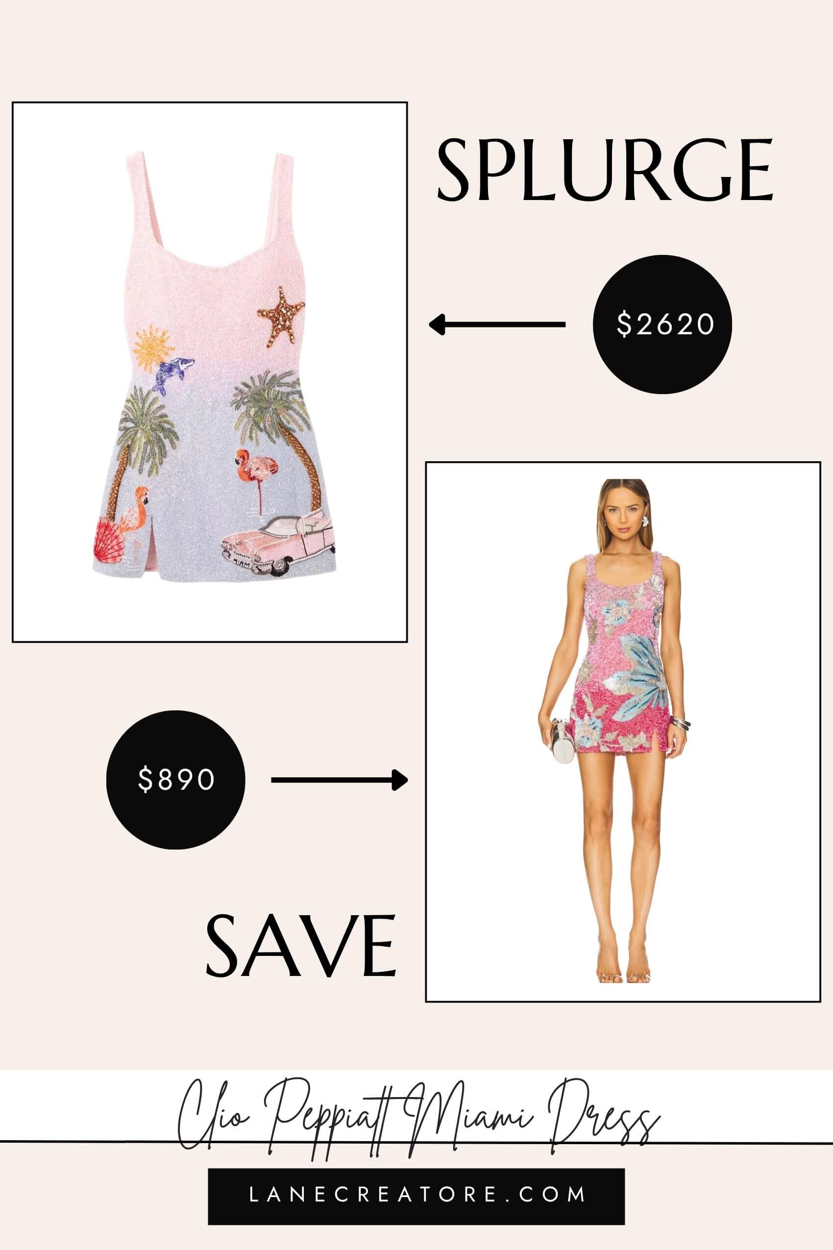clio peppiatt miami dress dupe