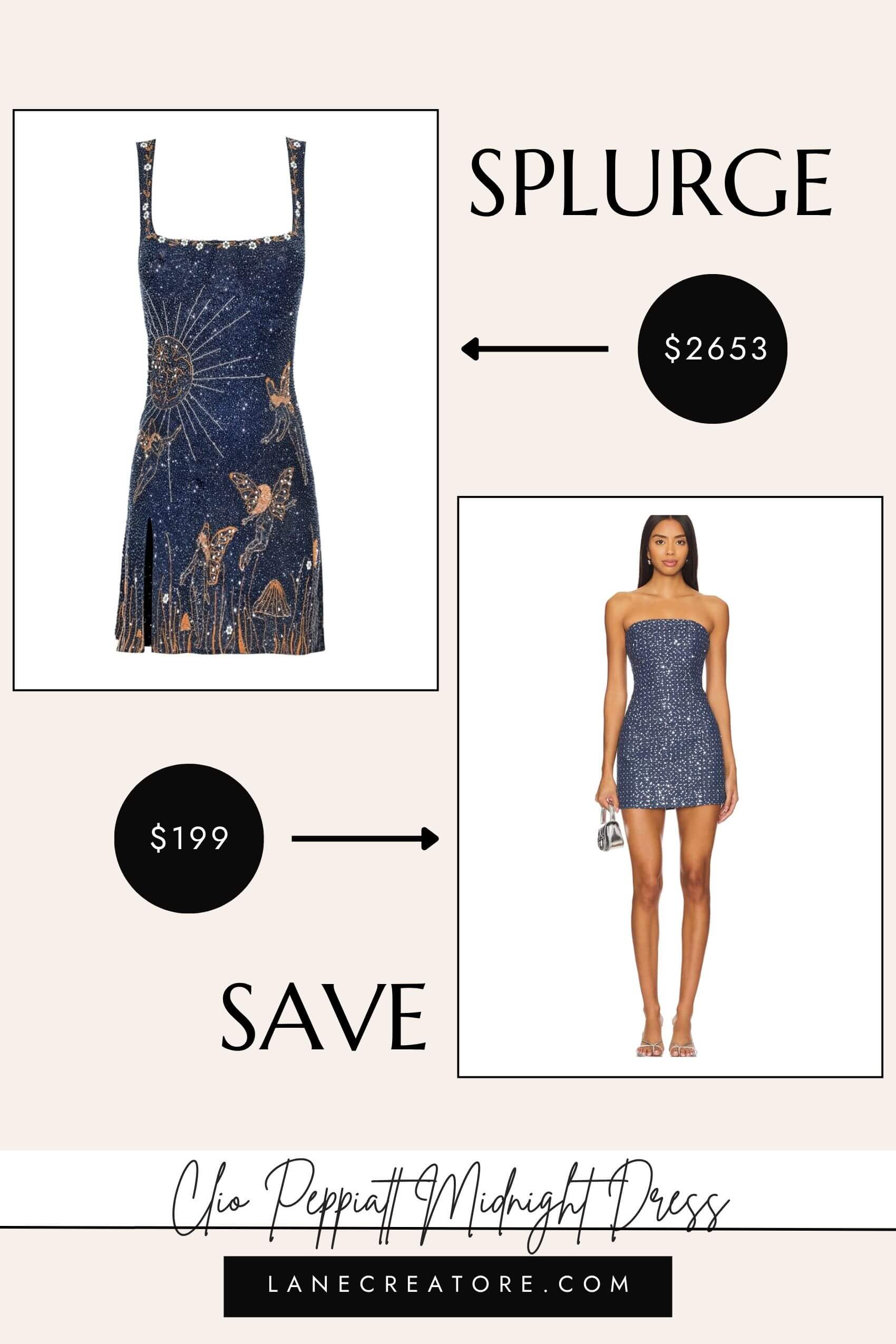 clio peppiatt midnight dress dupe