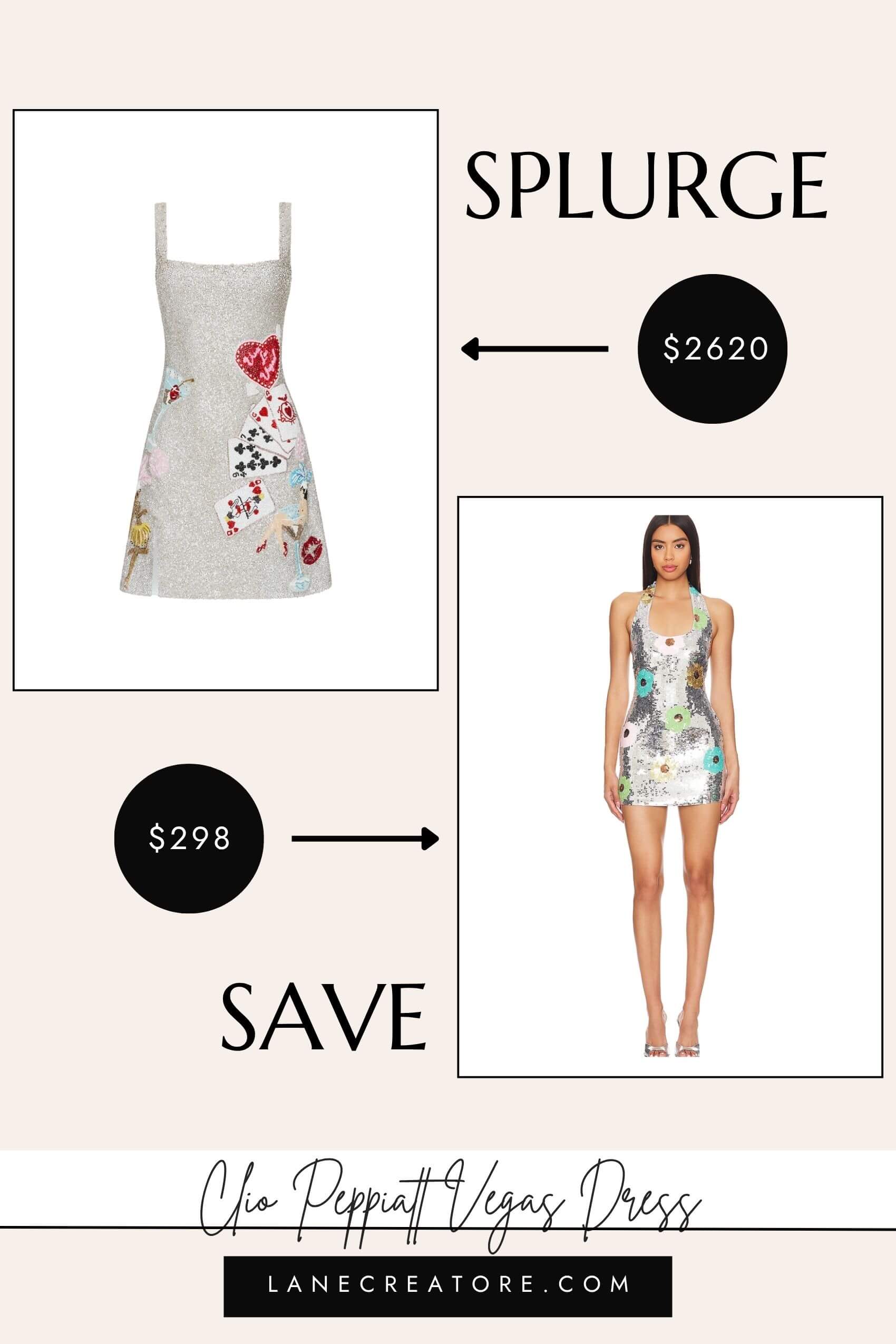 clio peppiat vegas dress dupe