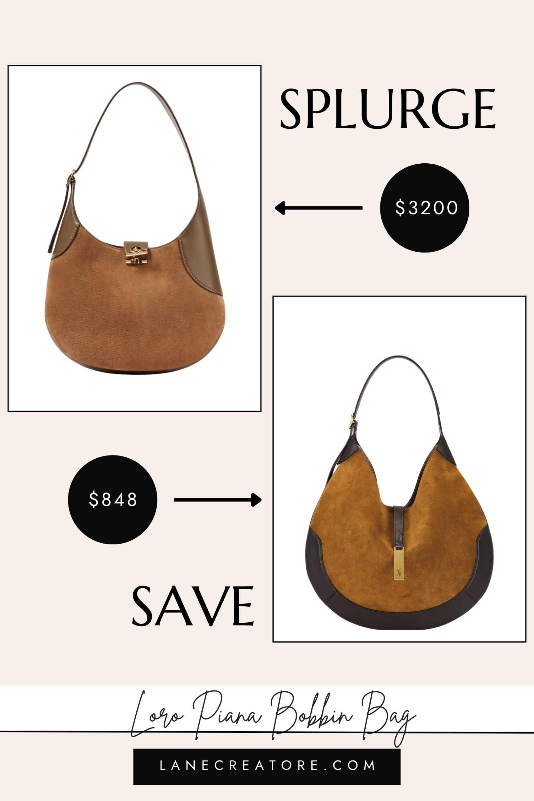 loro piana bobbin bag dupe