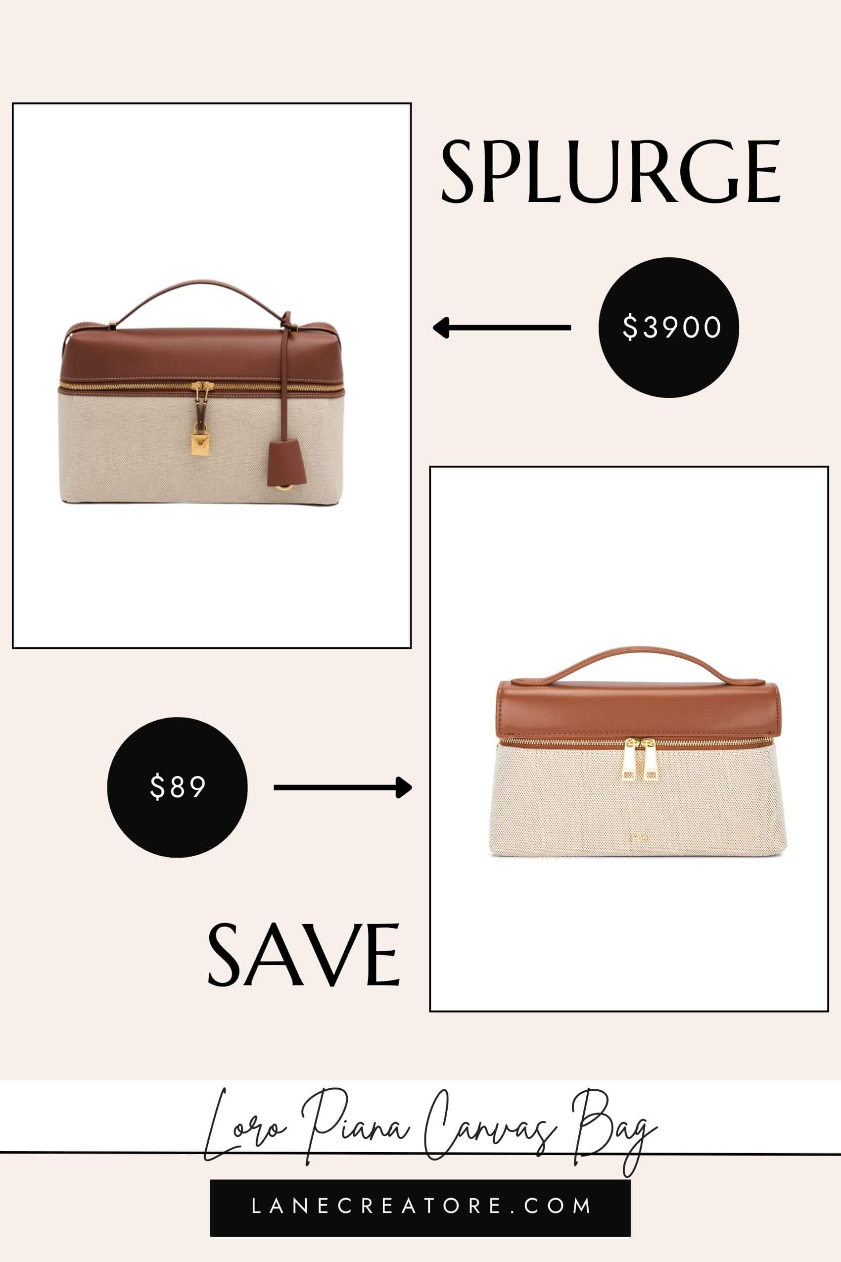 loro piana canvas bag dupe