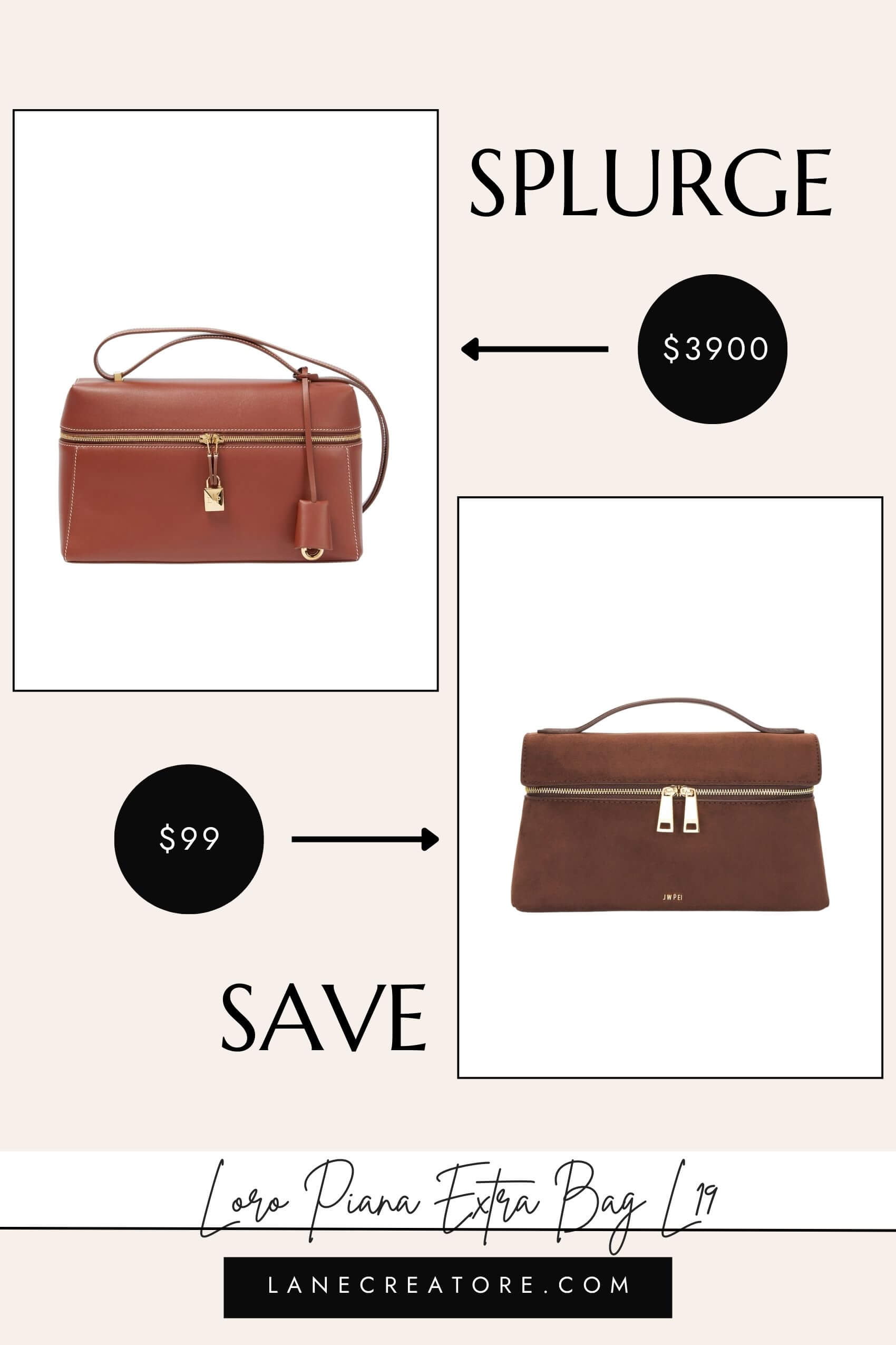 loro piana extra bag l19 dupe