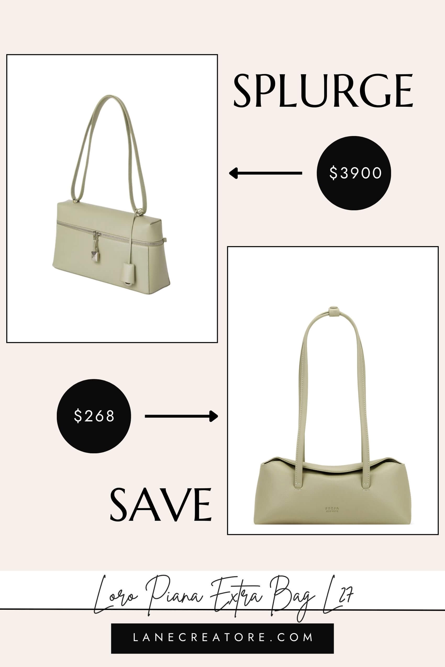 loro piana extra bag l27 dupe green