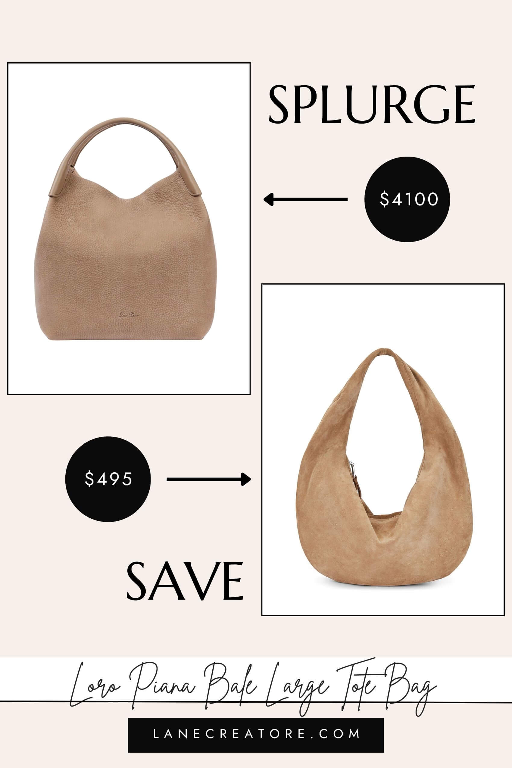 loro piana large bale bag dupe