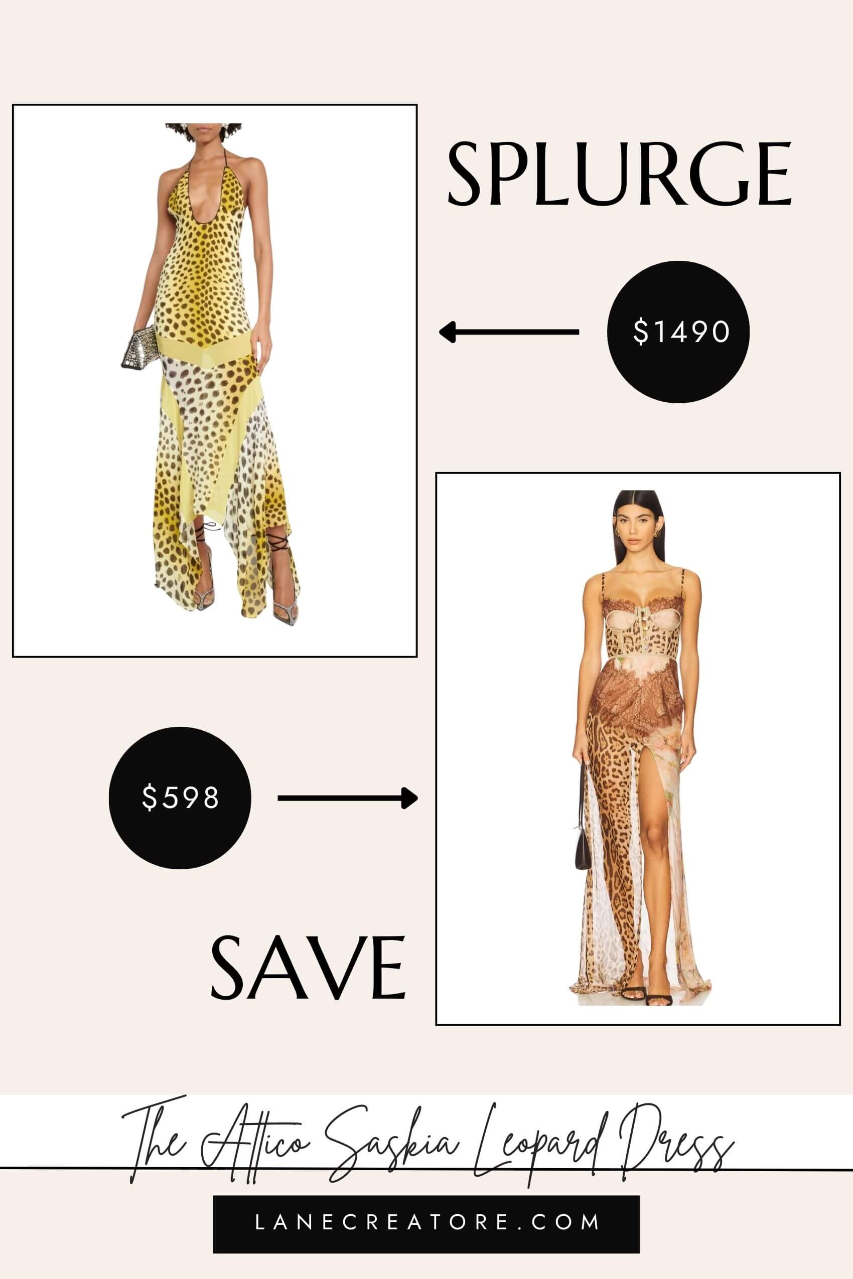 the attico saskia leopard dress dupe