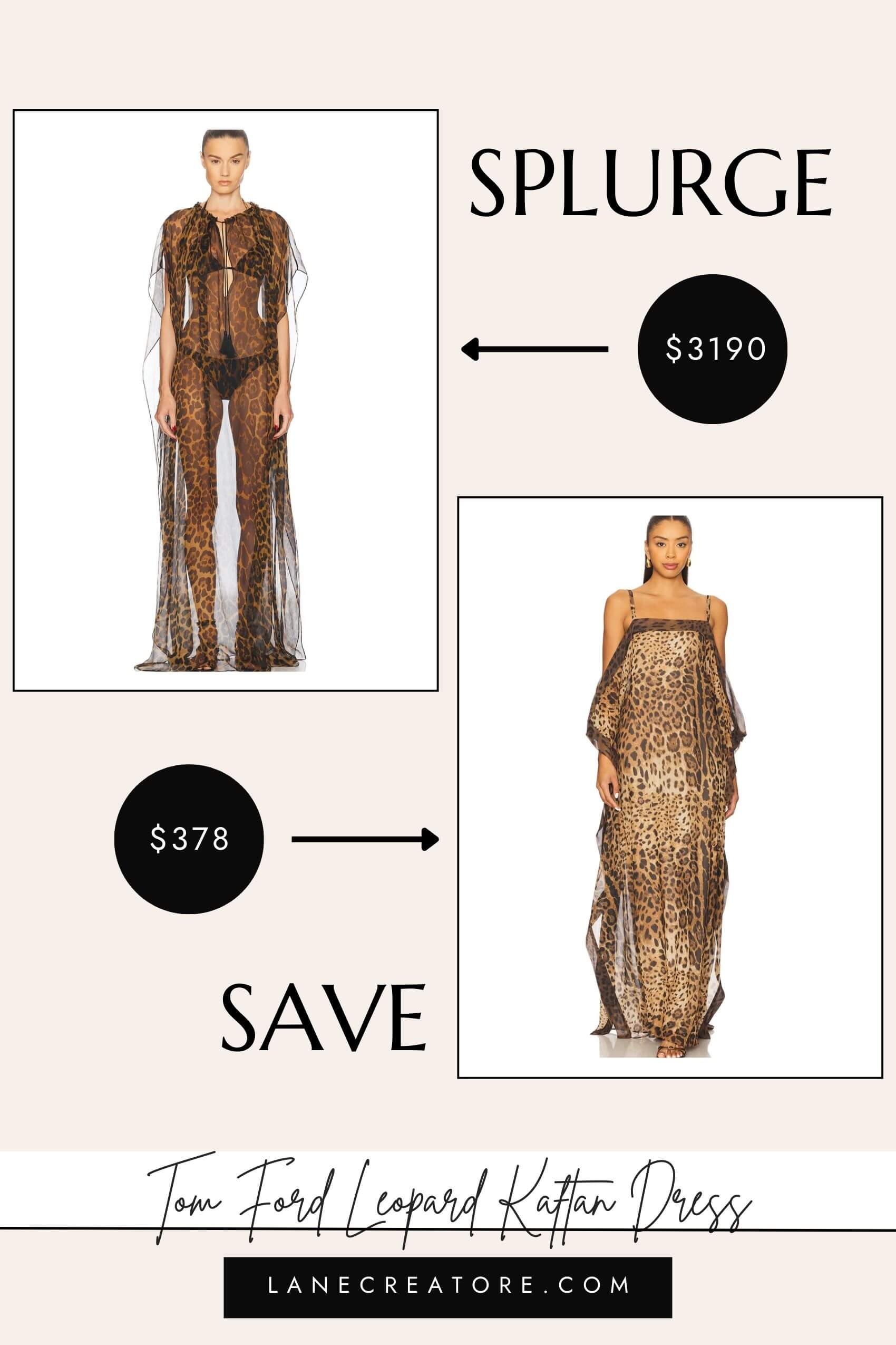 tom ford leopard kaftan dress dupe