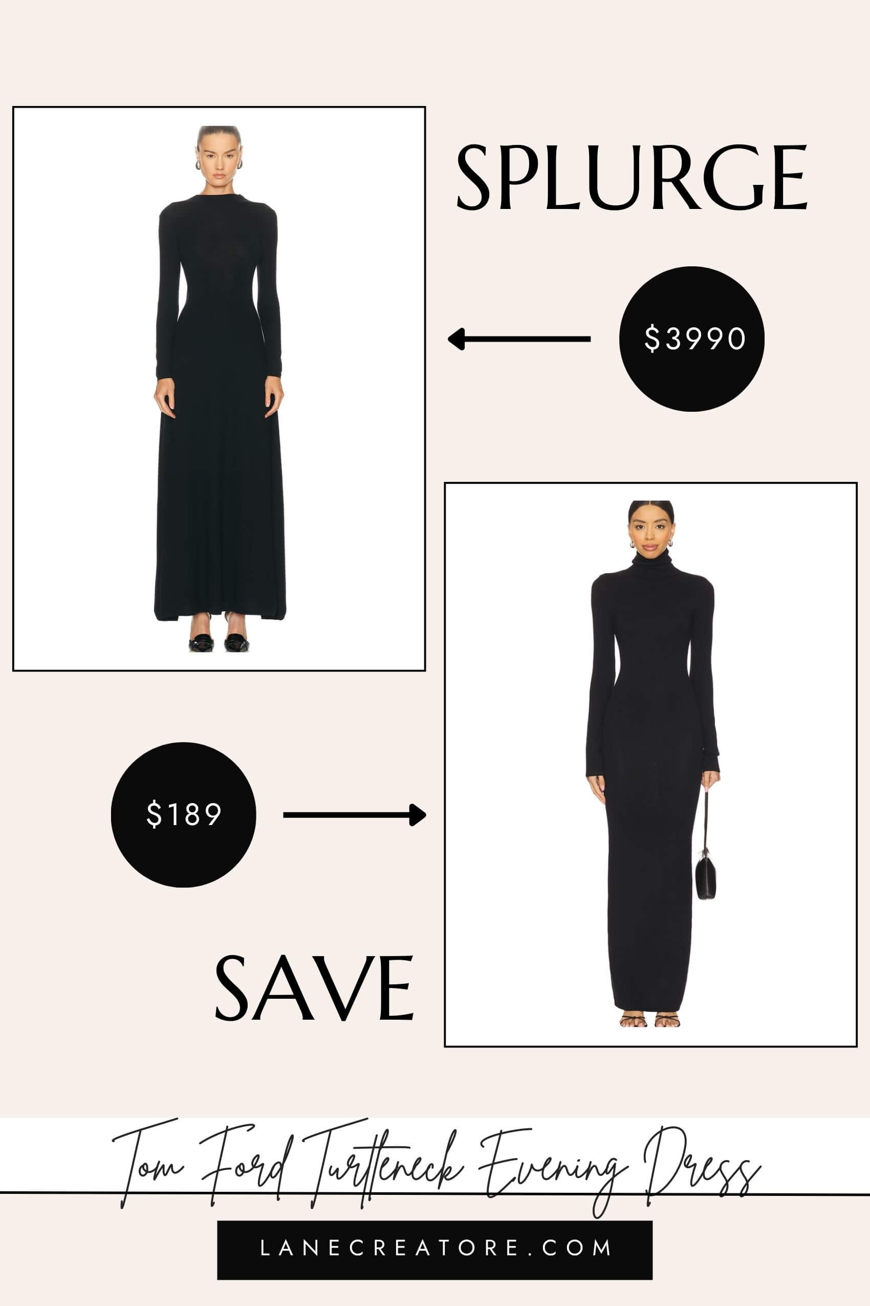 tom ford black turtleneck dress dupe