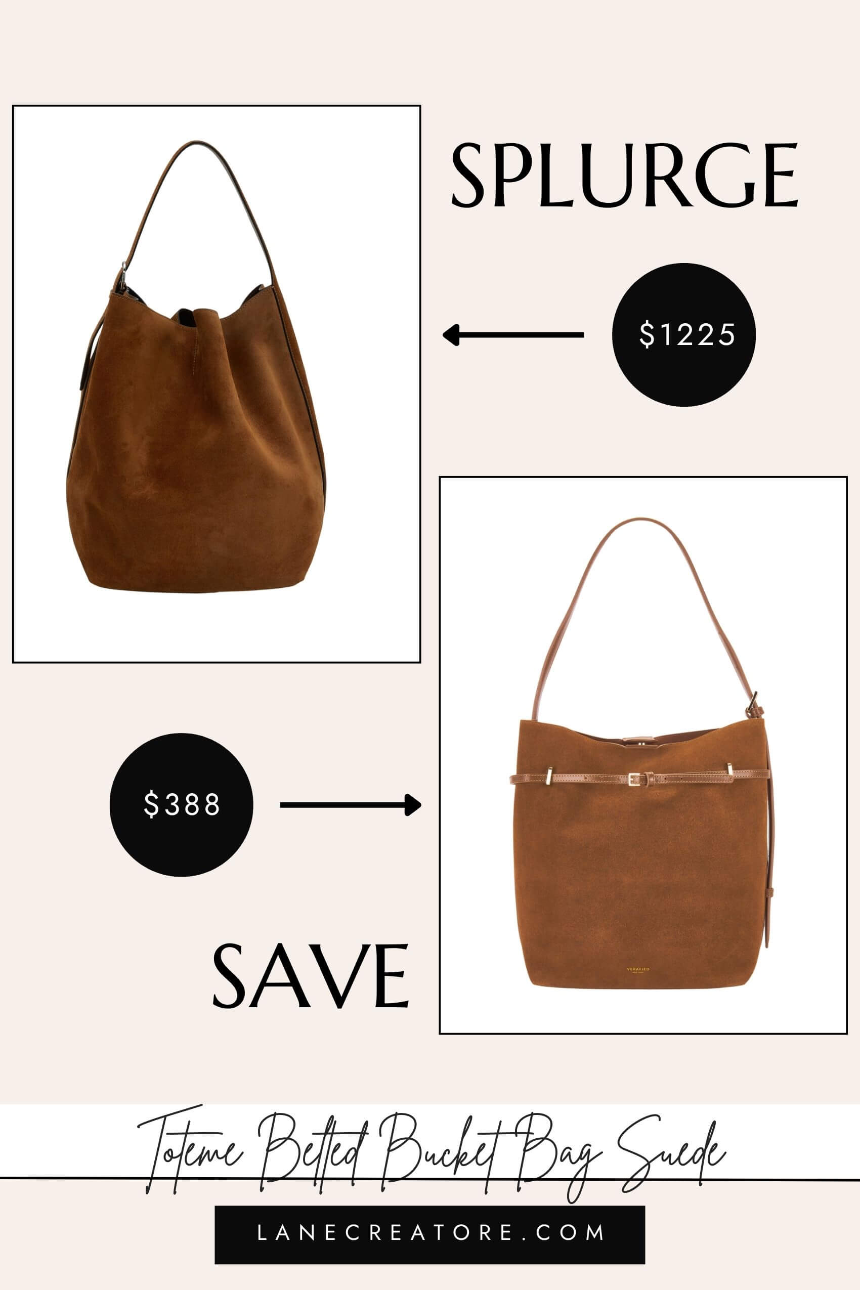 toteme belted bucket bag dupe