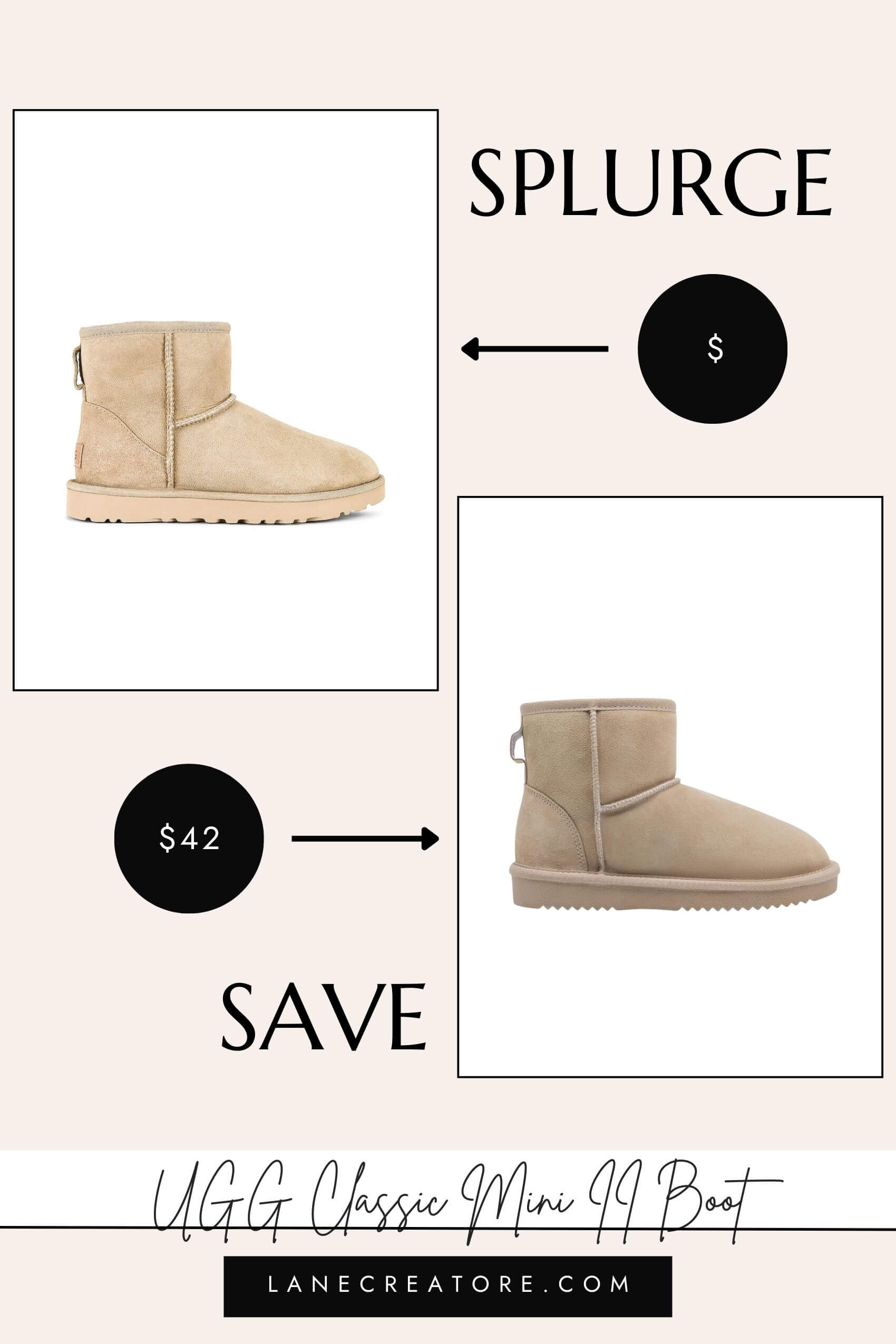 ugg classic mini ii boot dupe