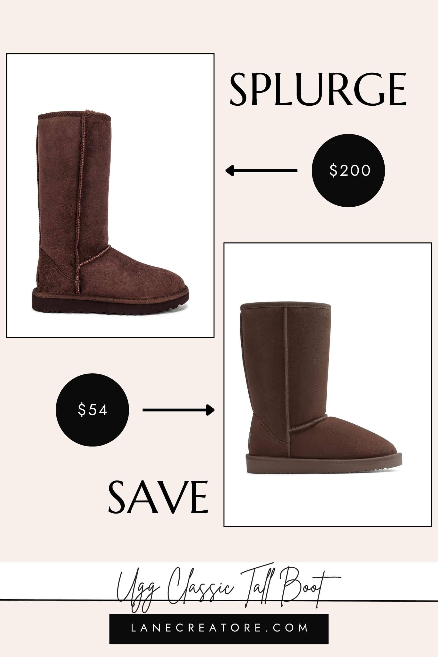ugg classic tall boot dupe