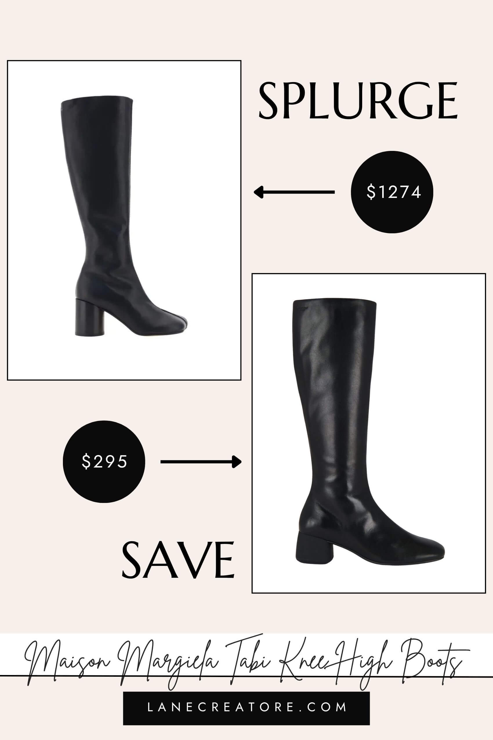 tabi knee high boots dupe