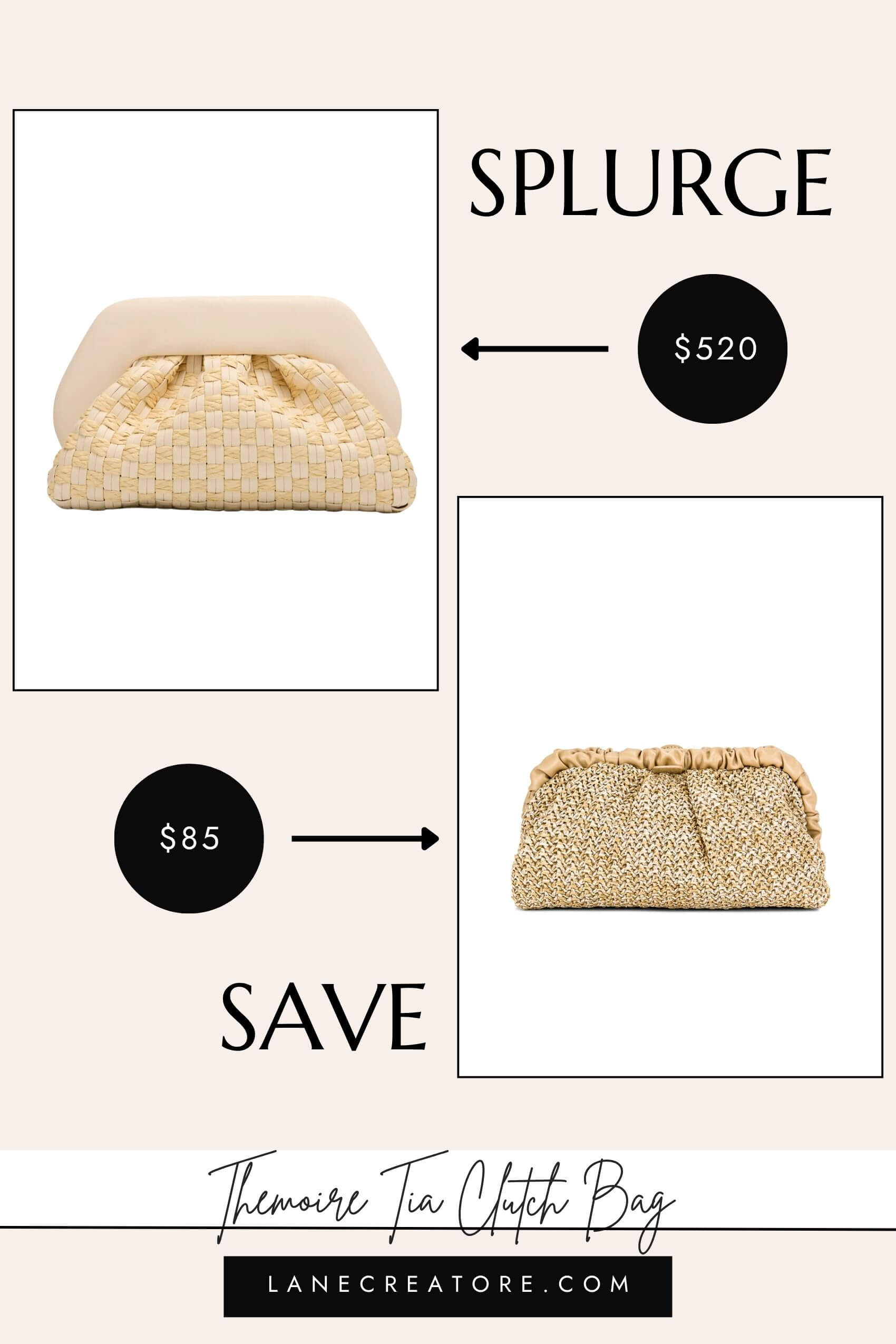 themoire raffoa clutch dupe