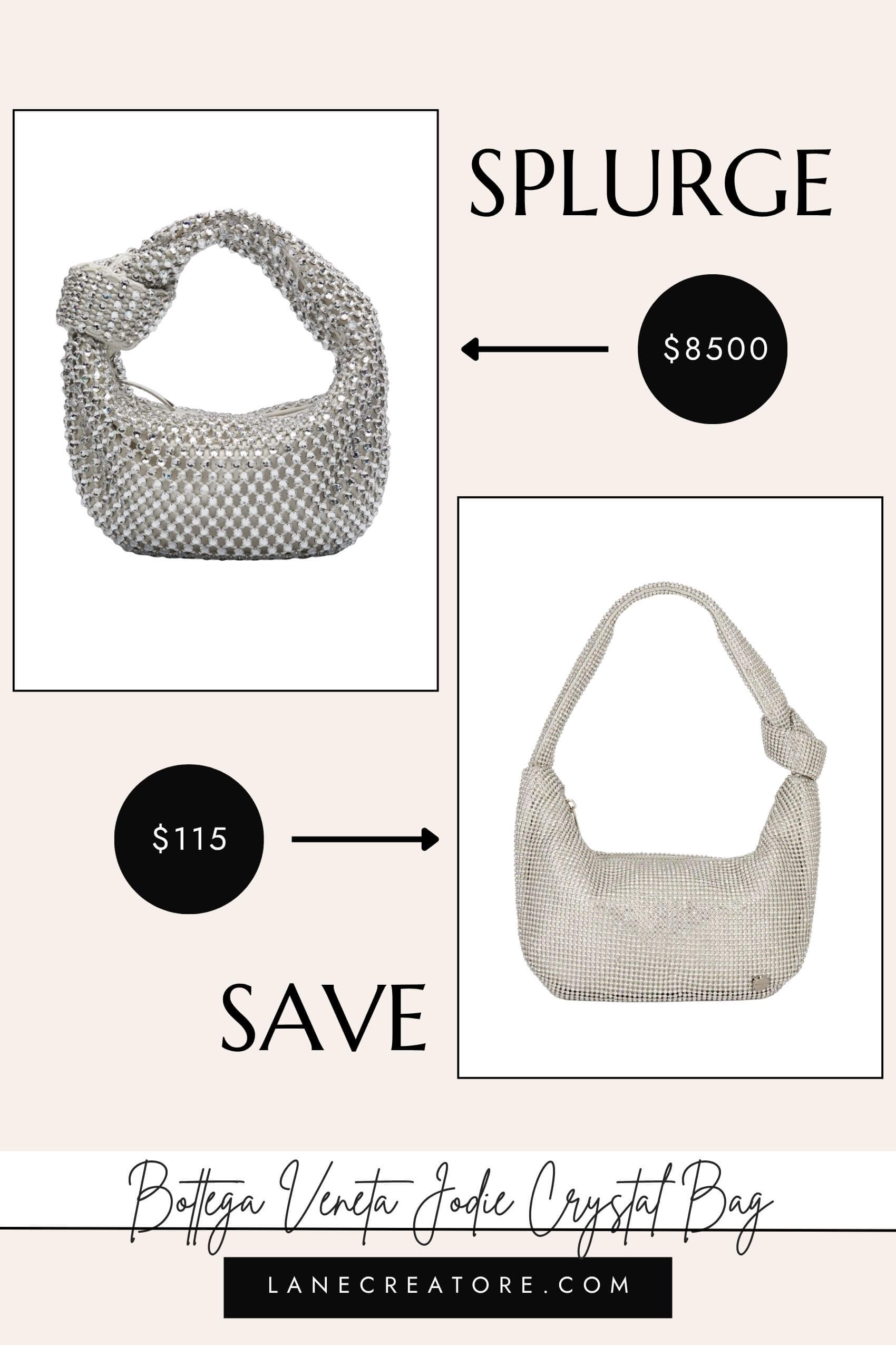 bottega veneta jodie crystal bag dupe