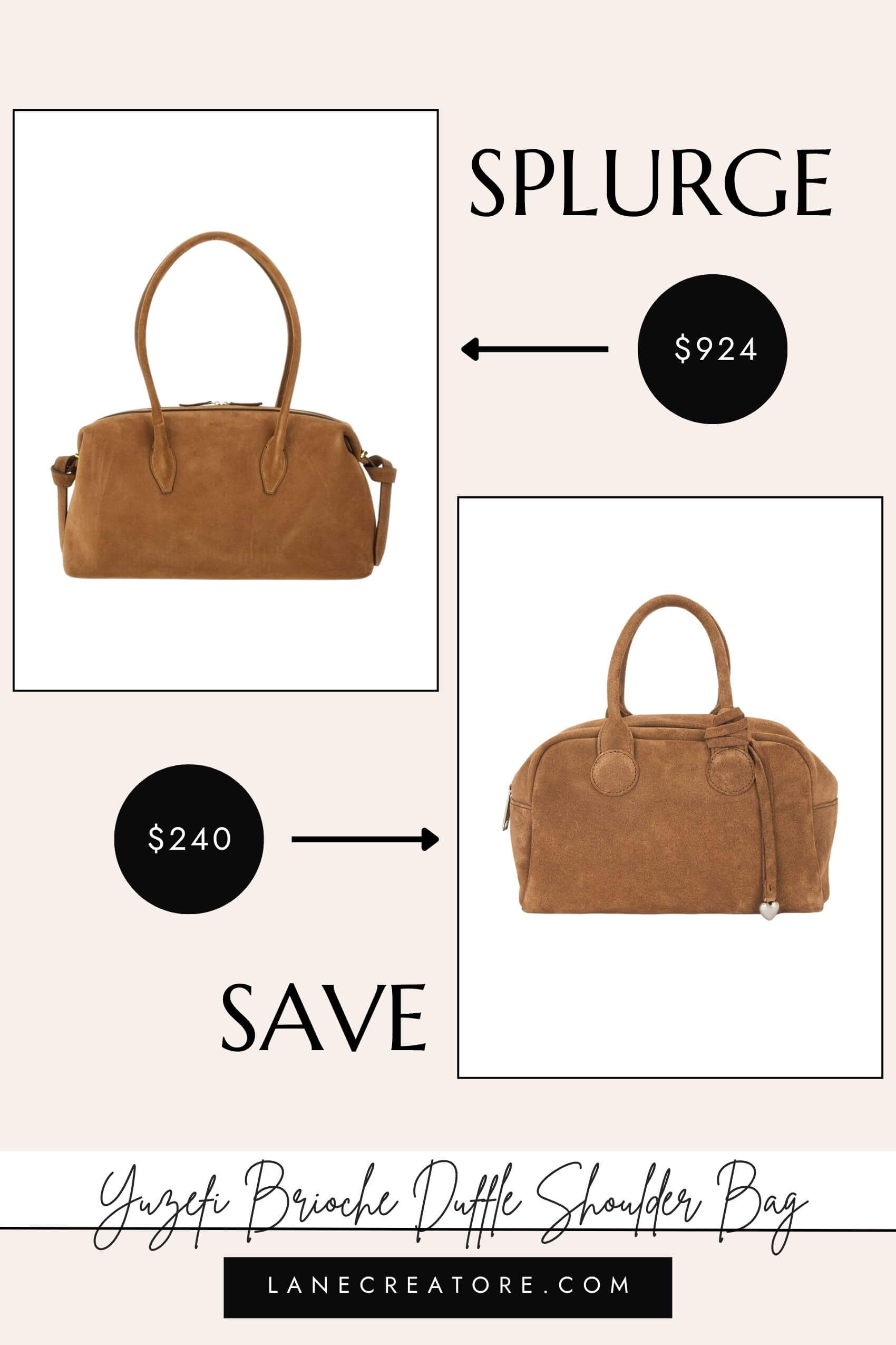 yuzefi brioche duffle bag dupe